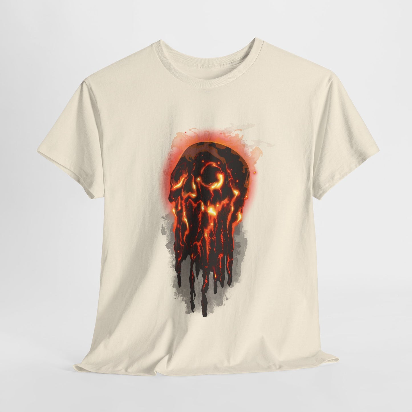 Elemental Skull Fire Unisex Heavy Cotton Tee