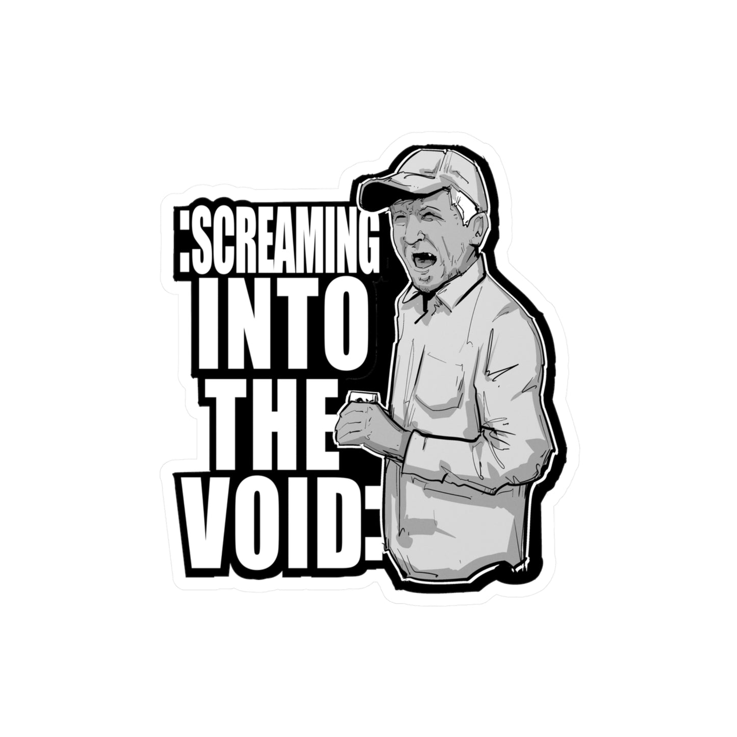 Screaming Into The Void Kiss-Cut Vinyl Decal