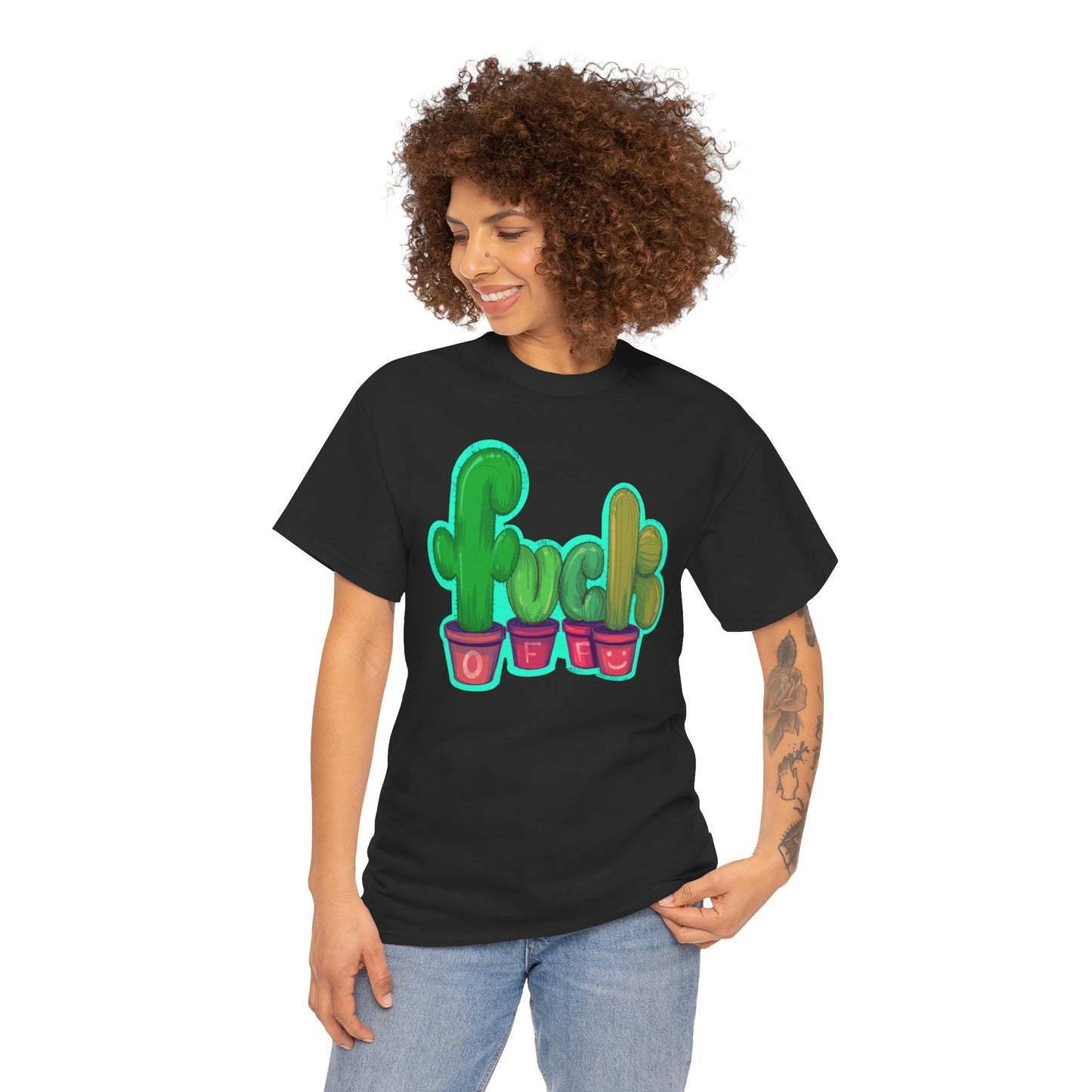 Rude Succulents Unisex Heavy Cotton Tee
