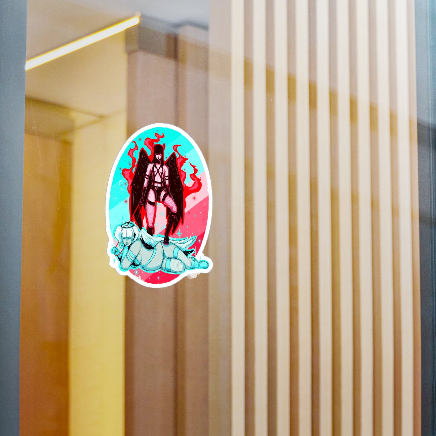 Fire & Ice Kiss-Cut Vinyl Decal
