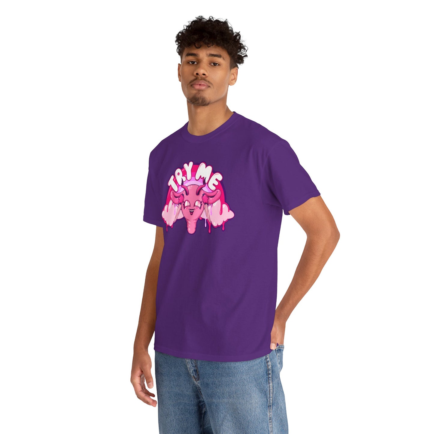 Try Me Uterus Unisex Heavy Cotton Tee