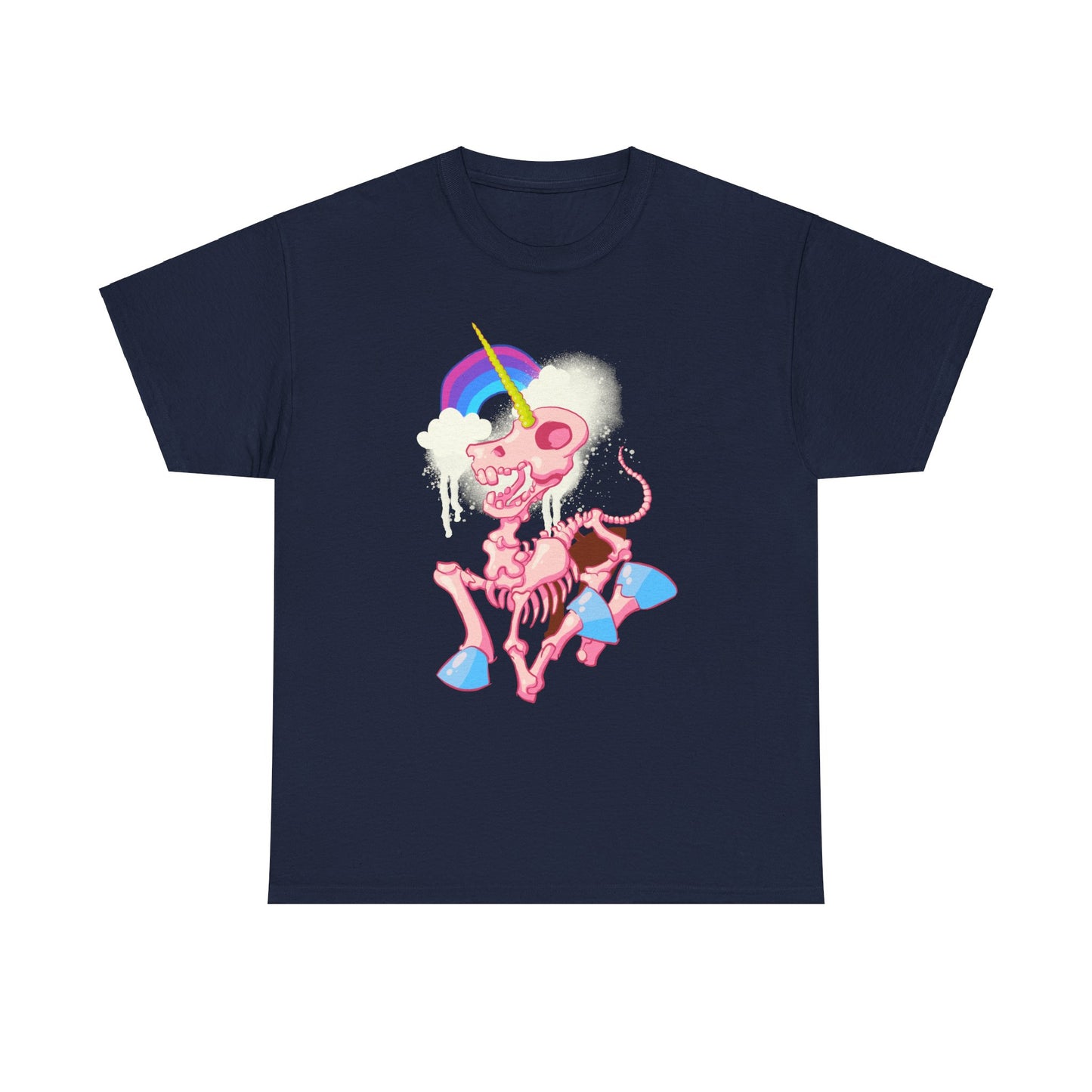 Unicorn Skeleton 2 Unisex Heavy Cotton Tee