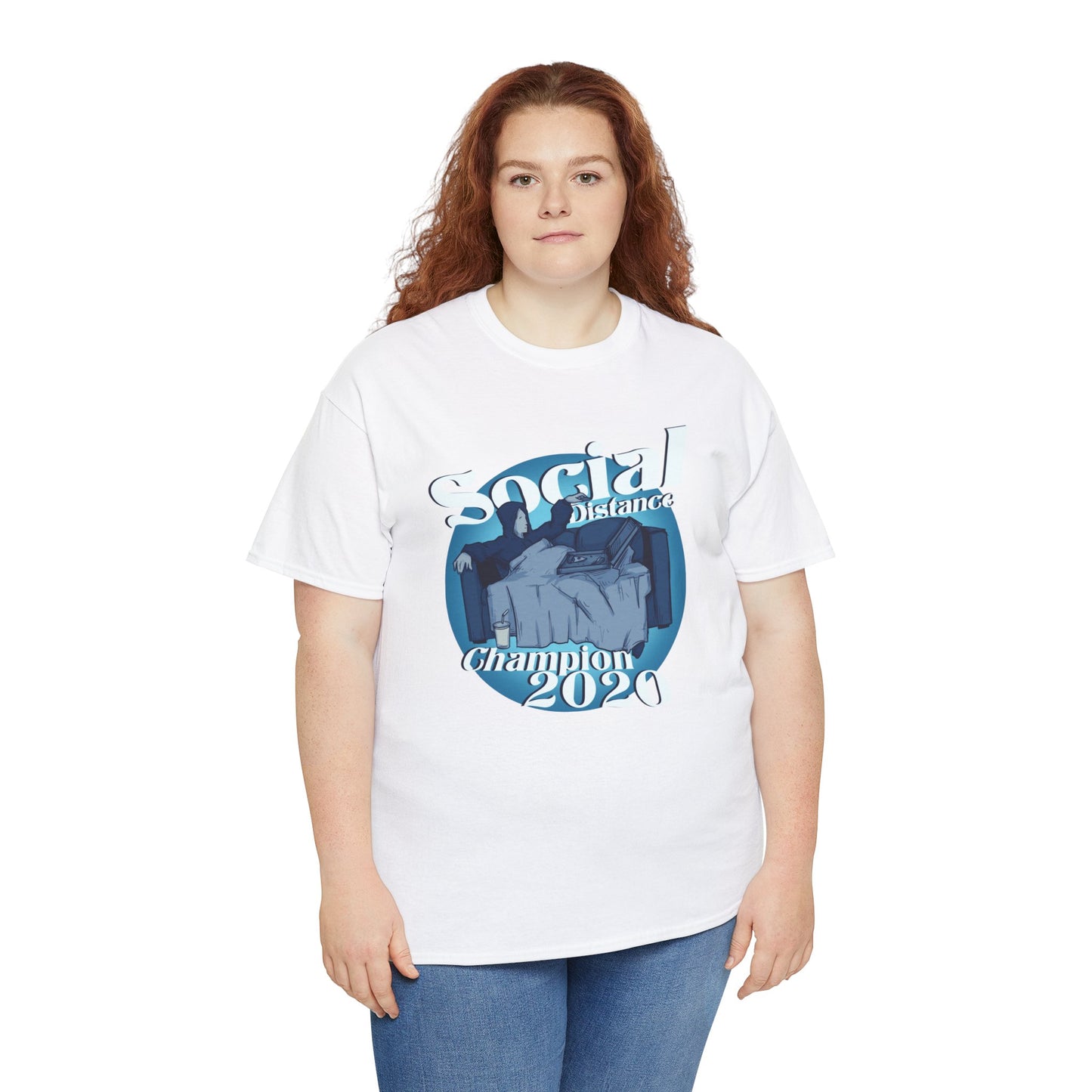 Social Distance Champion Unisex Heavy Cotton Tee