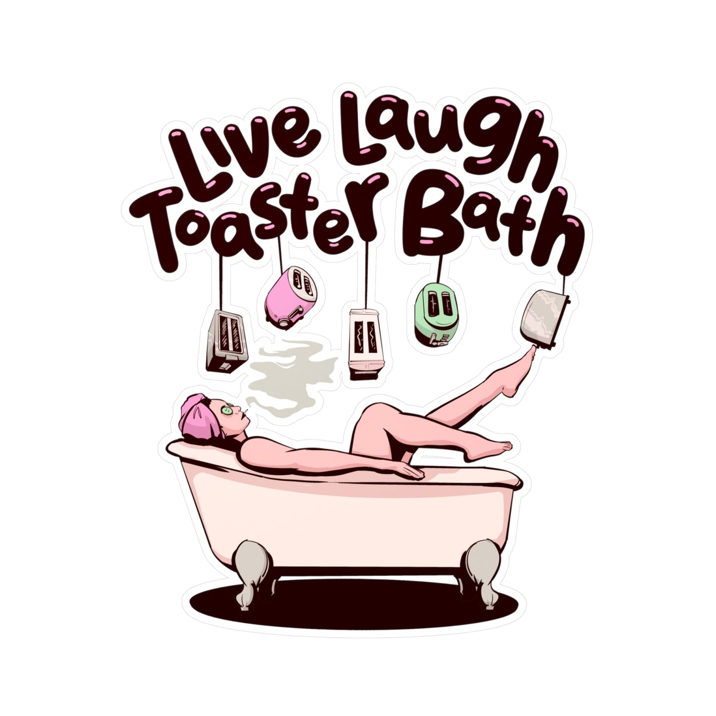 Toaster Bath Kiss-Cut Vinyl Decal