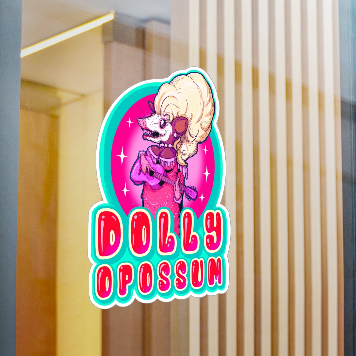 Dolly Opossum Kiss-Cut Vinyl Decal