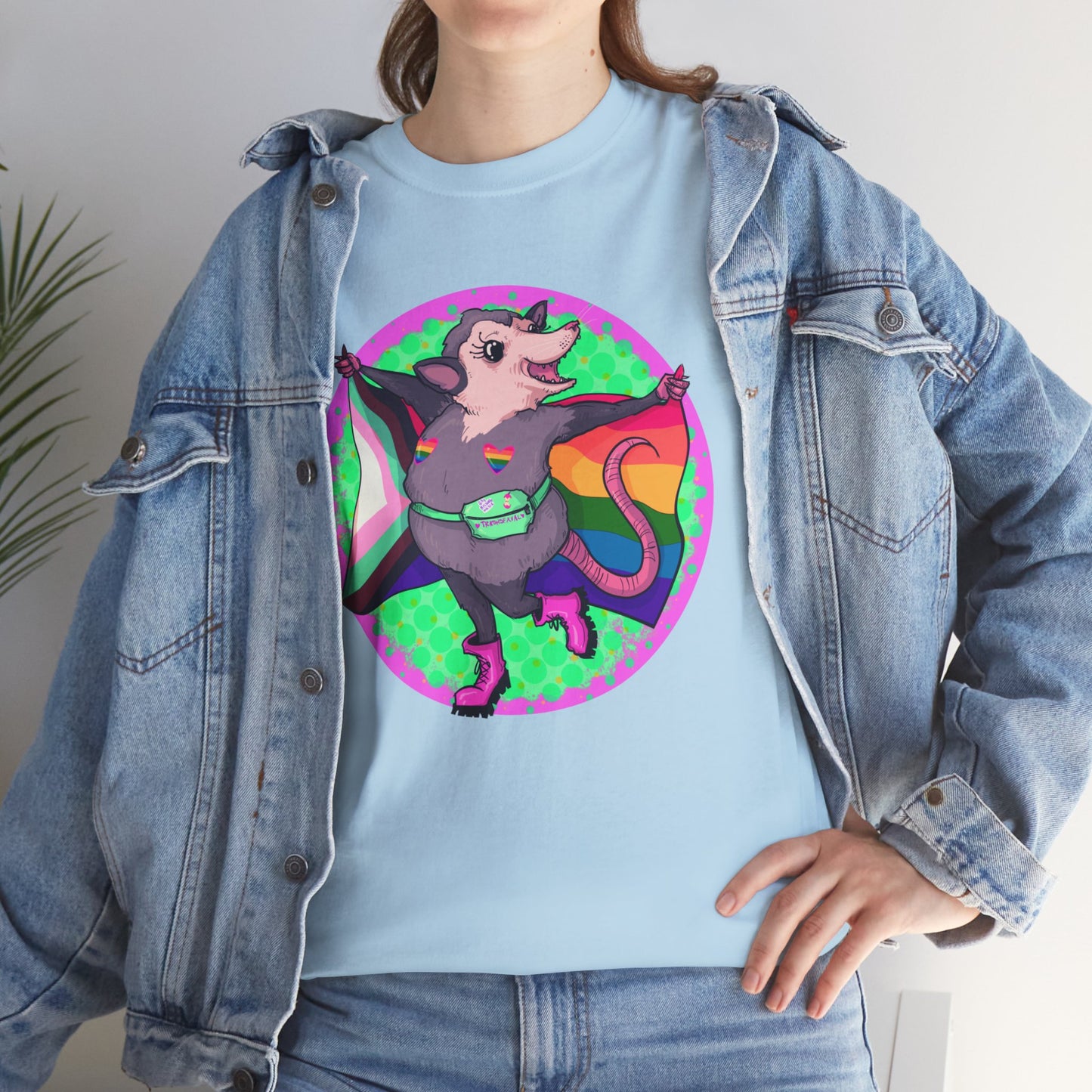 Pride Opossum Unisex Heavy Cotton Tee