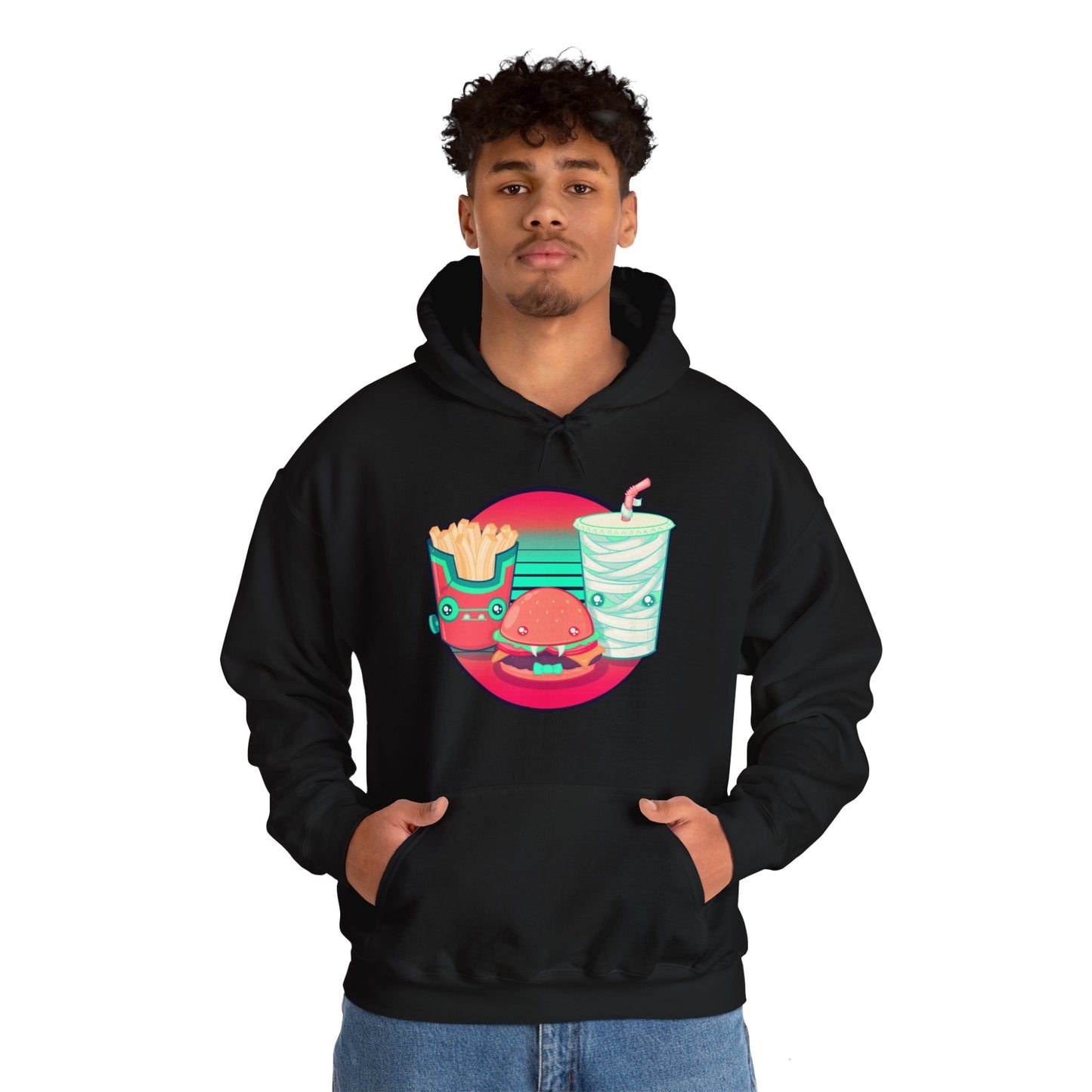 Spooky Fast Food Unisex Heavy Blend Hooded Sweatshirt