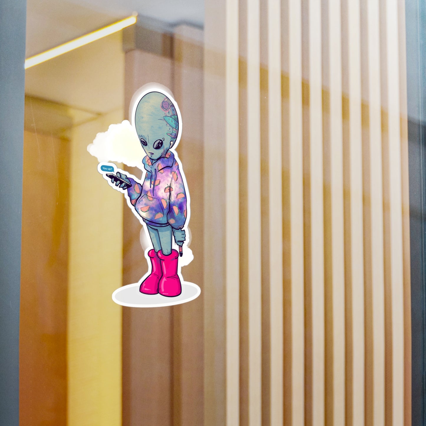 Earth Alien Kiss-Cut Vinyl Decal
