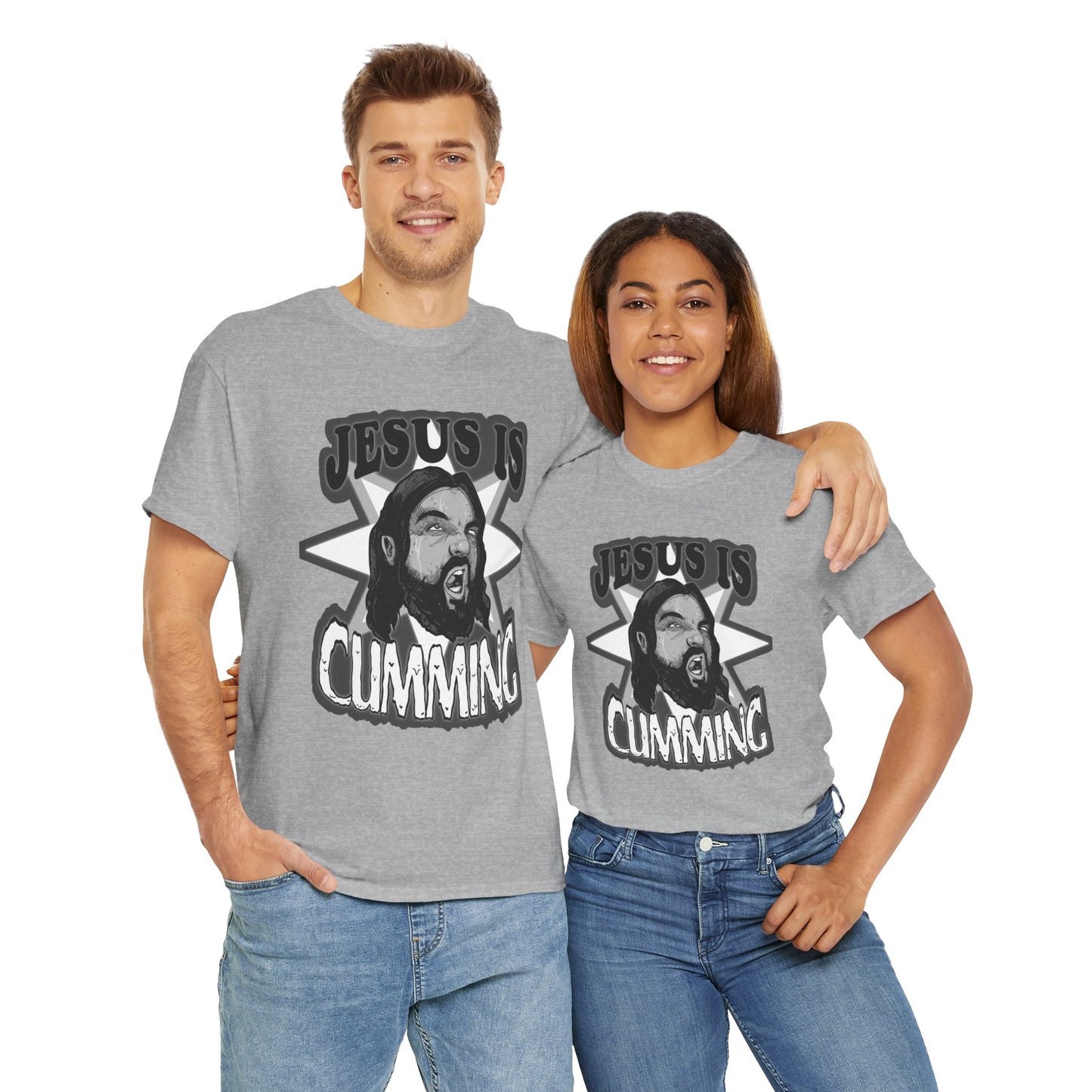 Jesus Is Cumming Unisex Heavy Cotton Tee