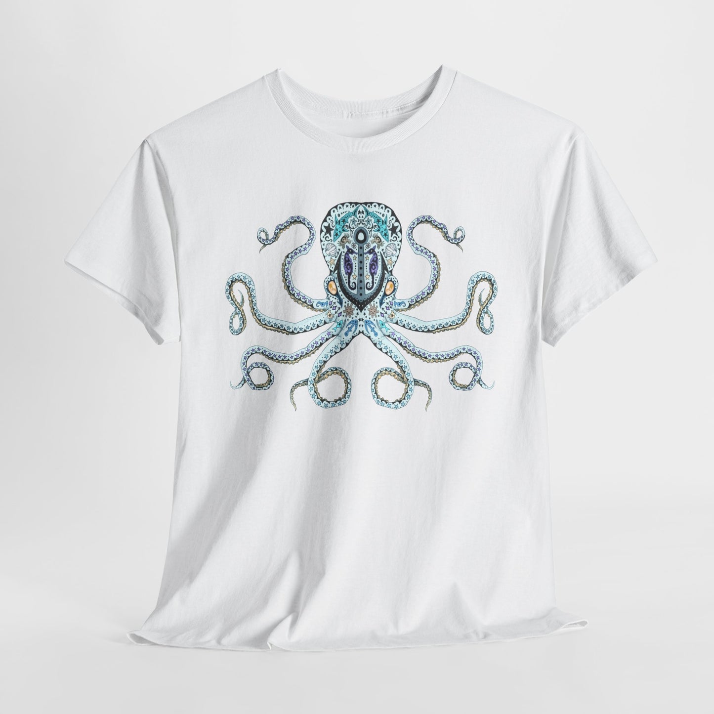Octopus Sugar Skull Unisex Heavy Cotton Tee