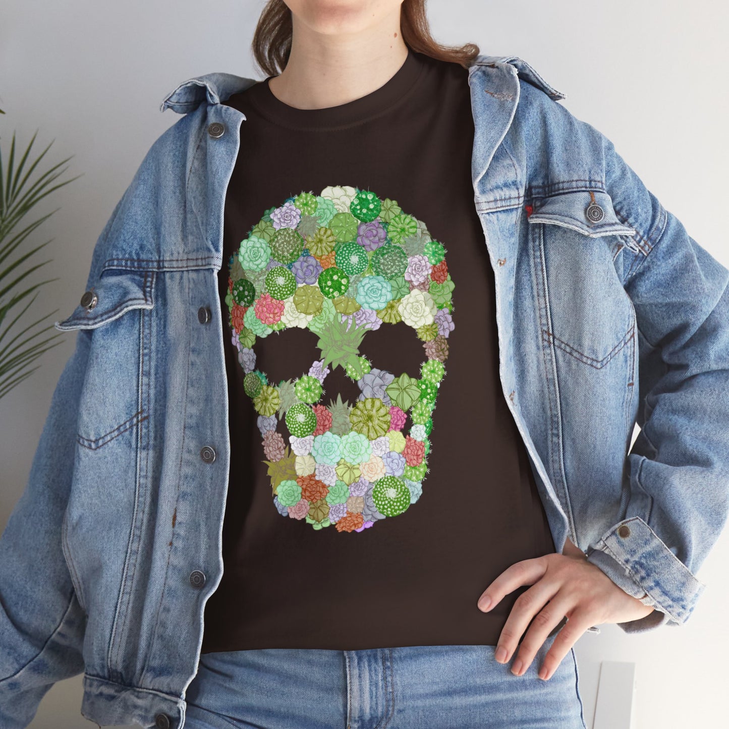 Succulent Skull Unisex Heavy Cotton Tee