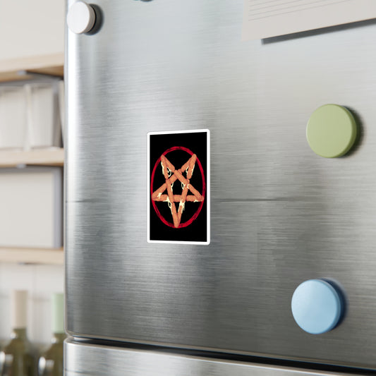 Mozzarella Stick Pentagram Kiss-Cut Vinyl Decal