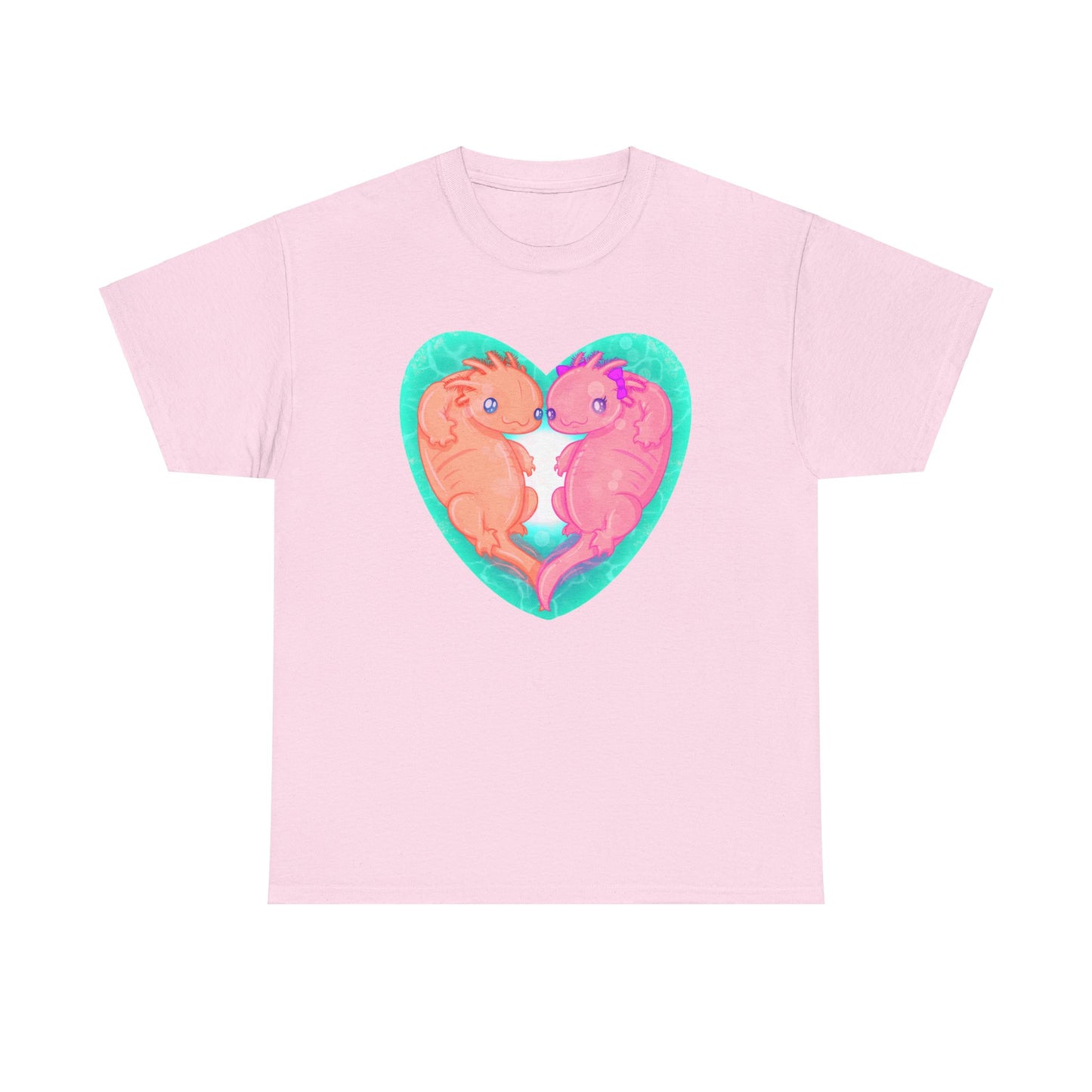 Axolotls In Love Unisex Heavy Cotton Tee
