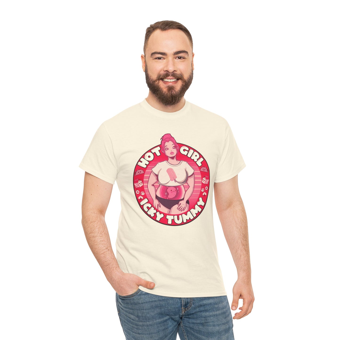 Hot Girl Icky Tummy Unisex Heavy Cotton Tee
