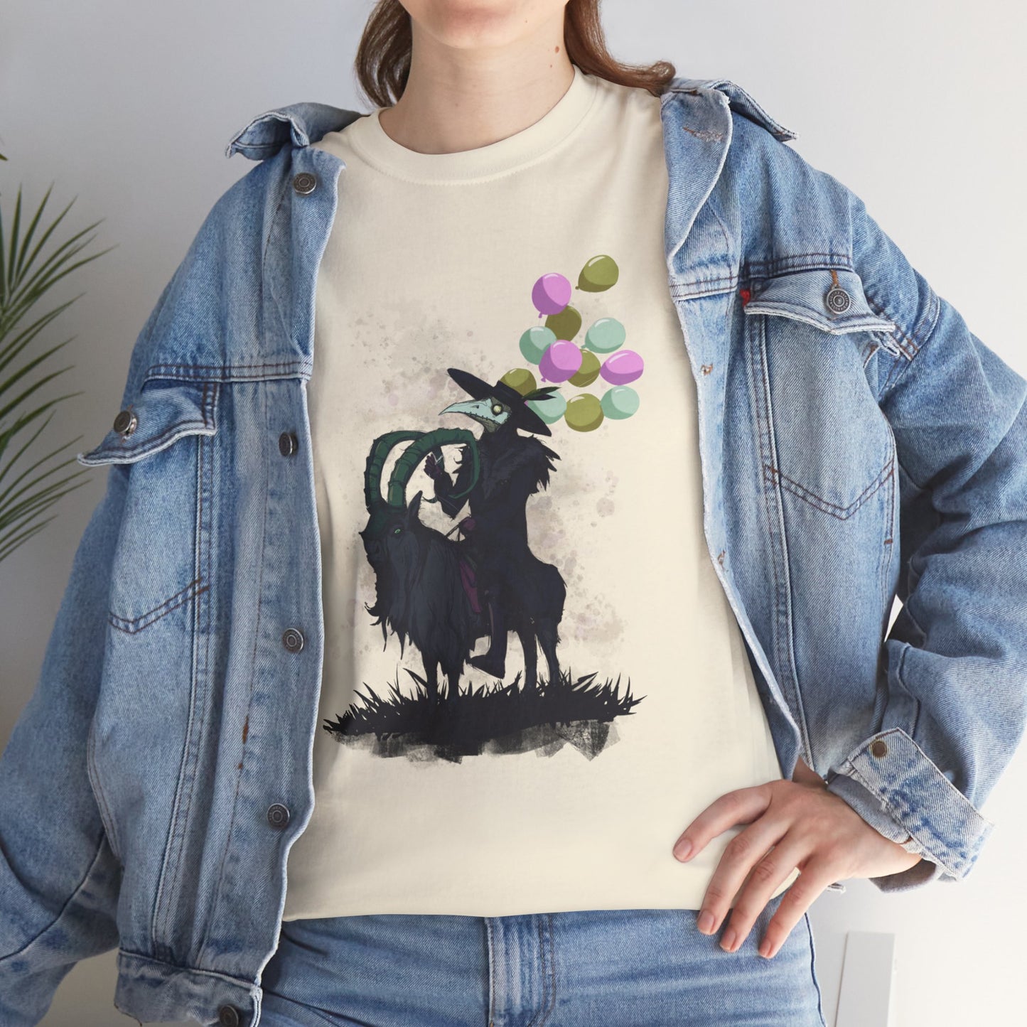 Plague Doctor Balloons Unisex Heavy Cotton Tee