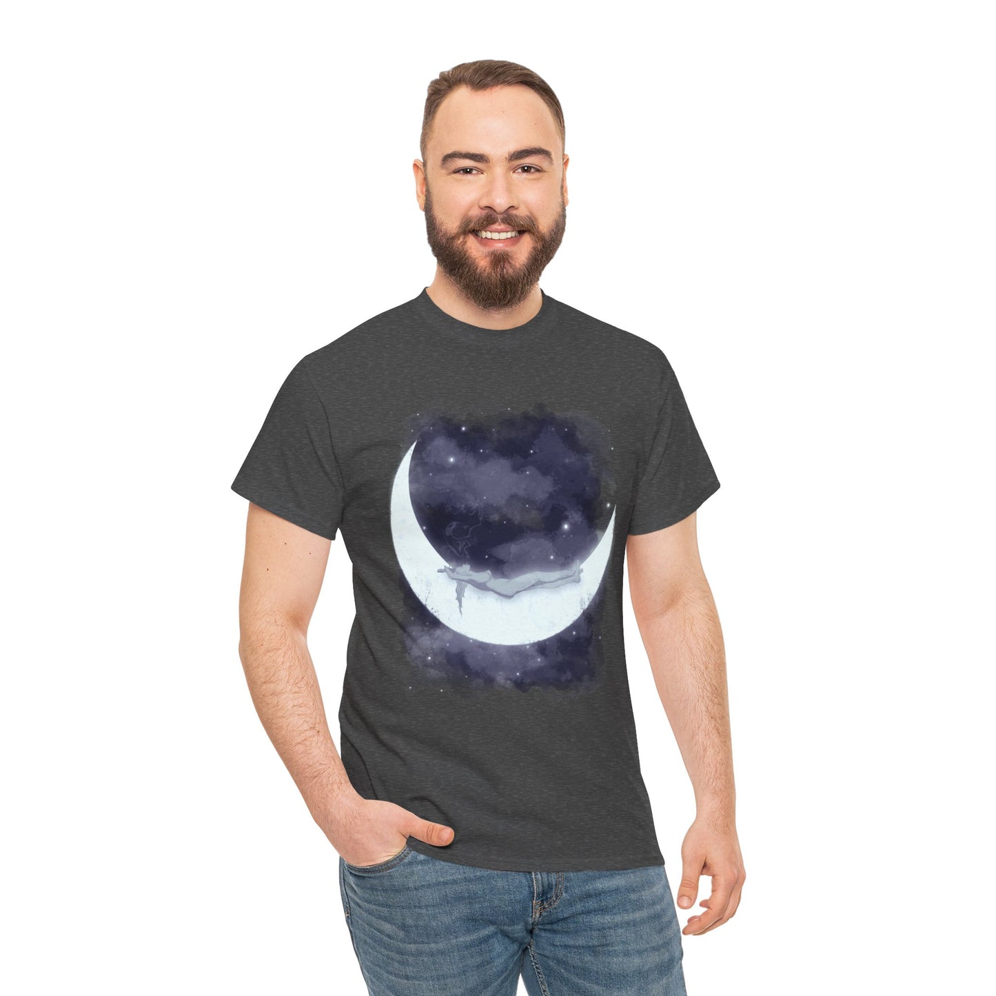 The Girl Who Loved The Moon Unisex Heavy Cotton Tee