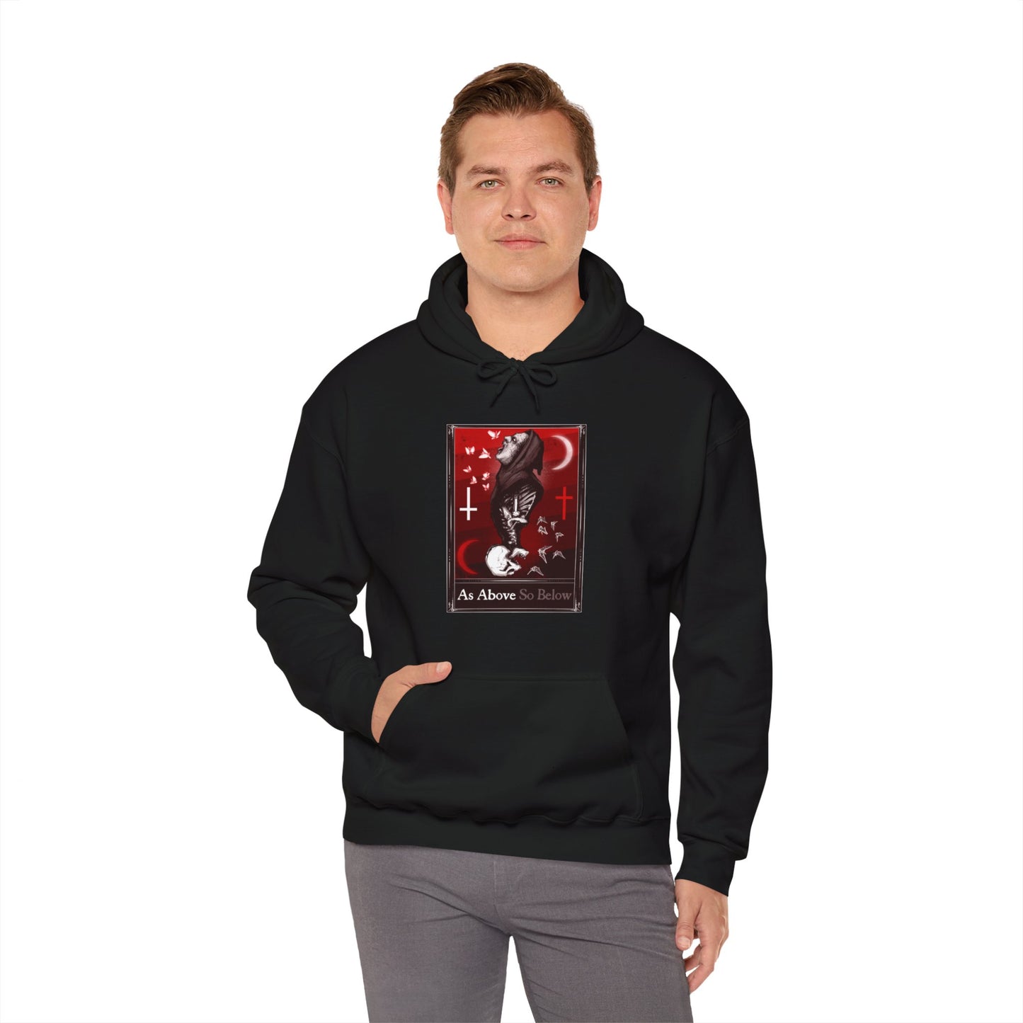 As Above So Below Tarot Unisex Heavy Blend Hooded Sweatshirt