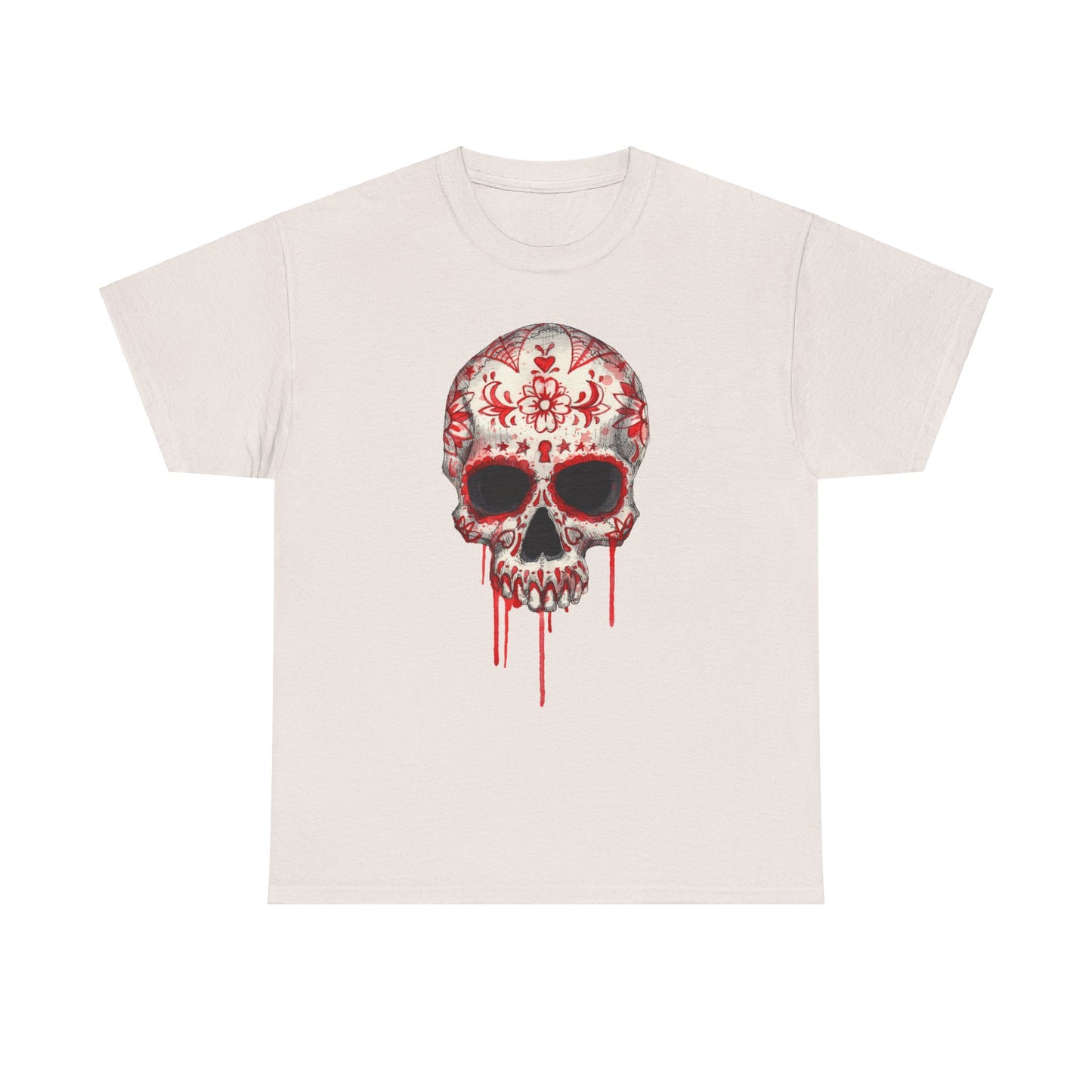 Blood Skull Unisex Heavy Cotton Tee