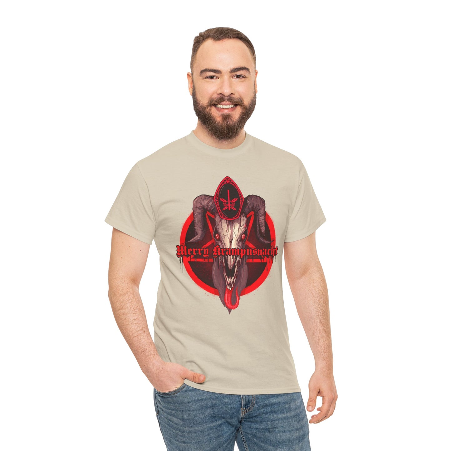 Merry Krampusnacht Unisex Heavy Cotton Tee