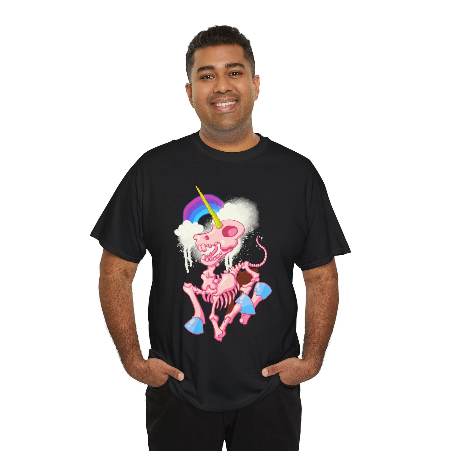 Unicorn Skeleton 2 Unisex Heavy Cotton Tee