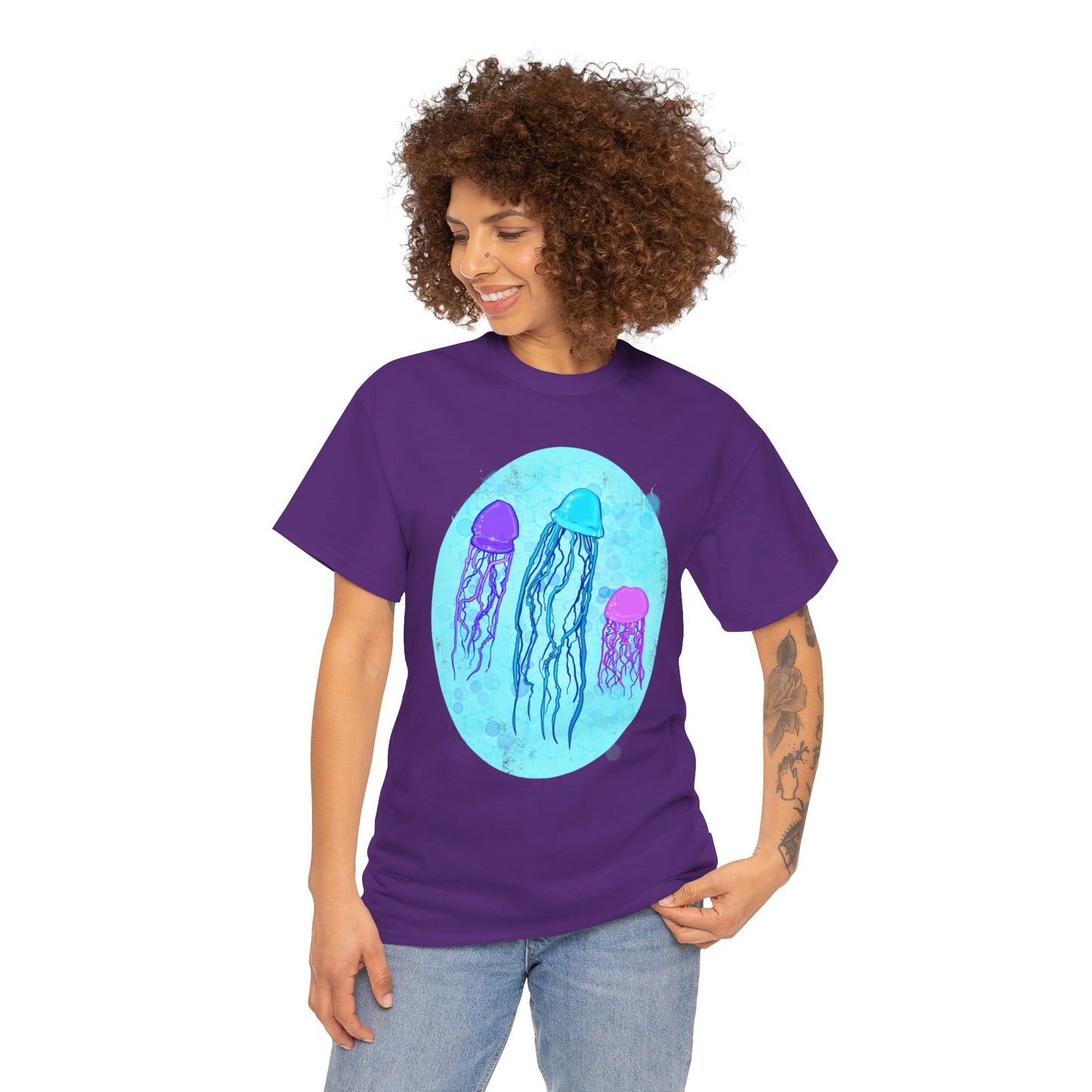 Jellyfish Varieties Unisex Heavy Cotton Tee