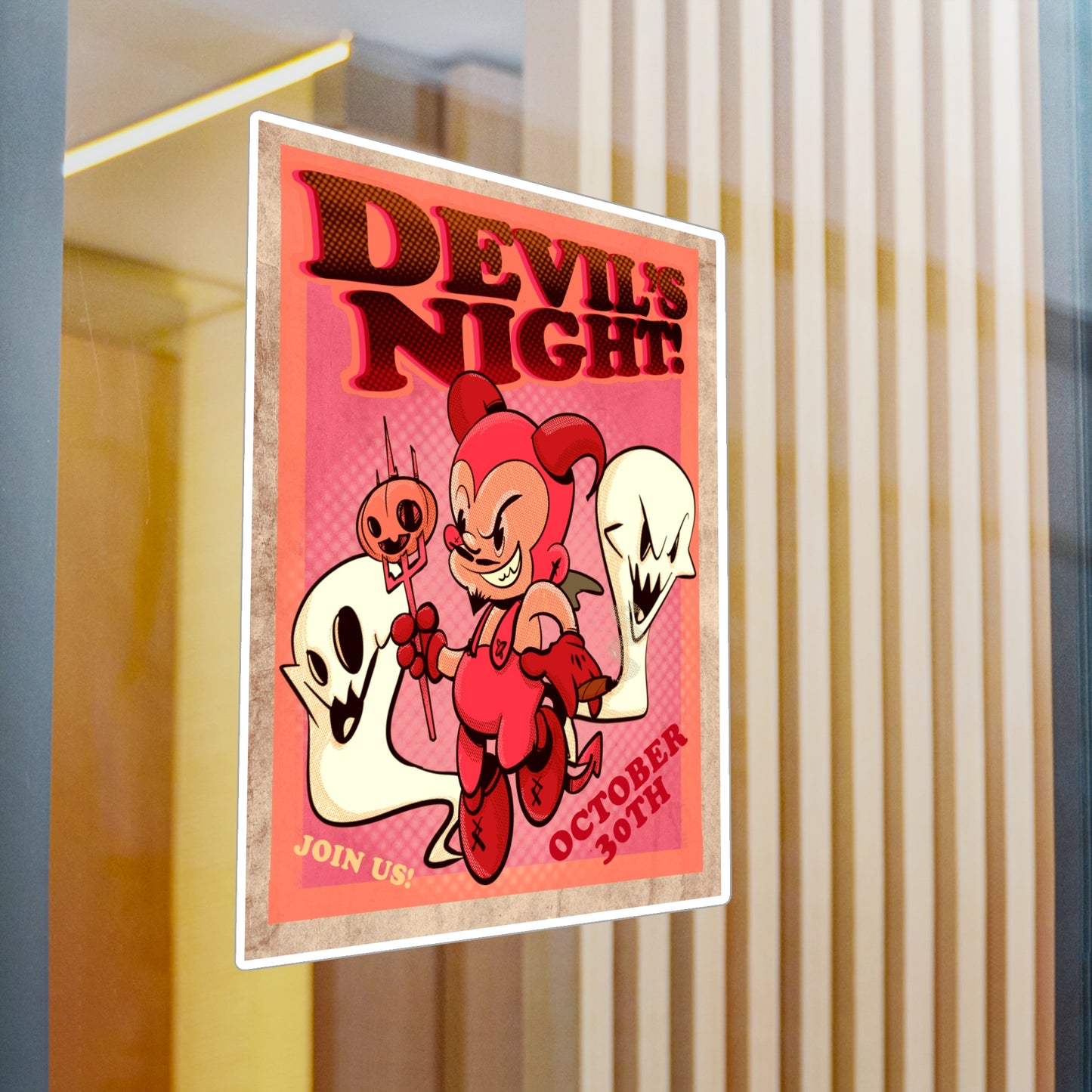 Devil's Night Kiss-Cut Vinyl Decal