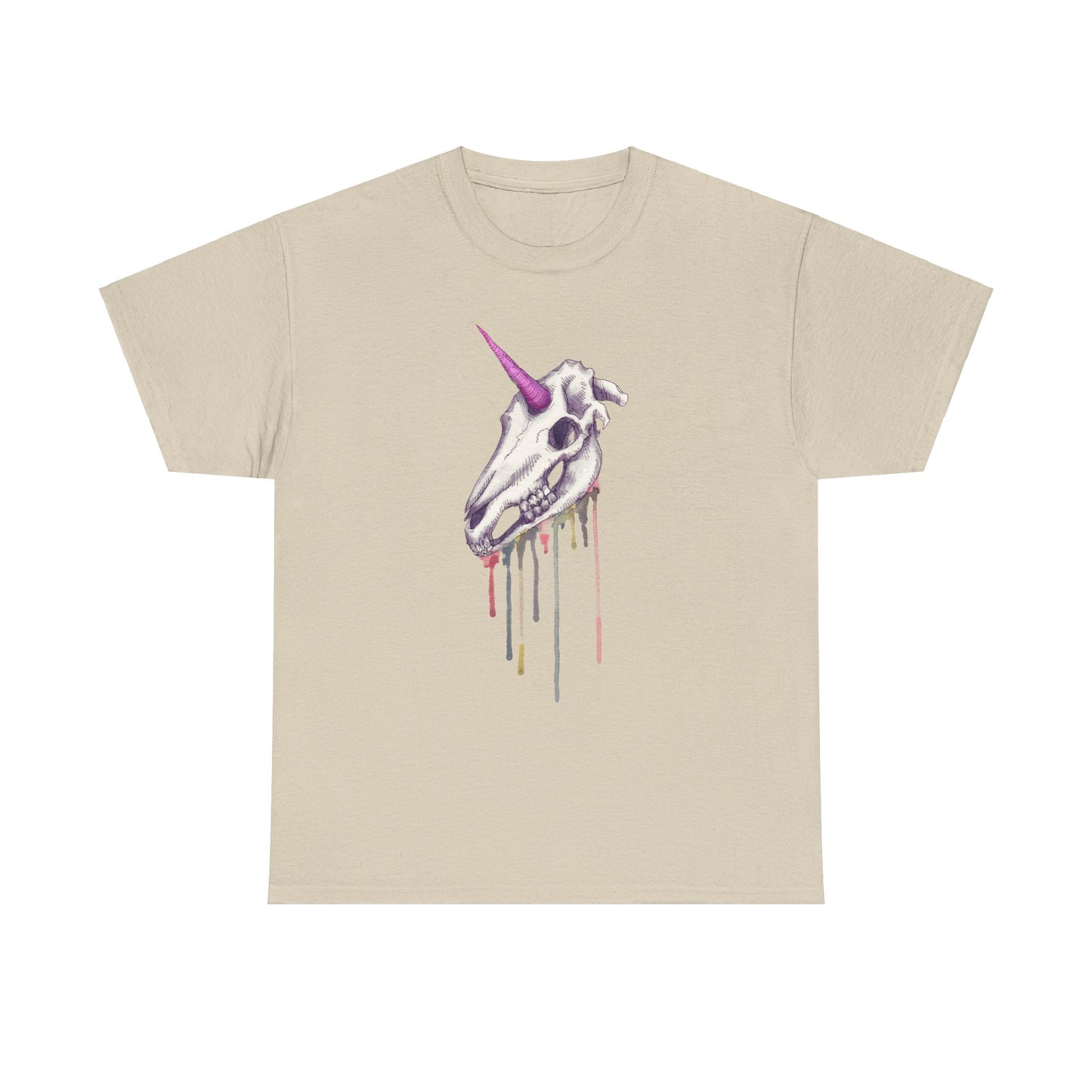 Unicorn Skull Unisex Heavy Cotton Tee