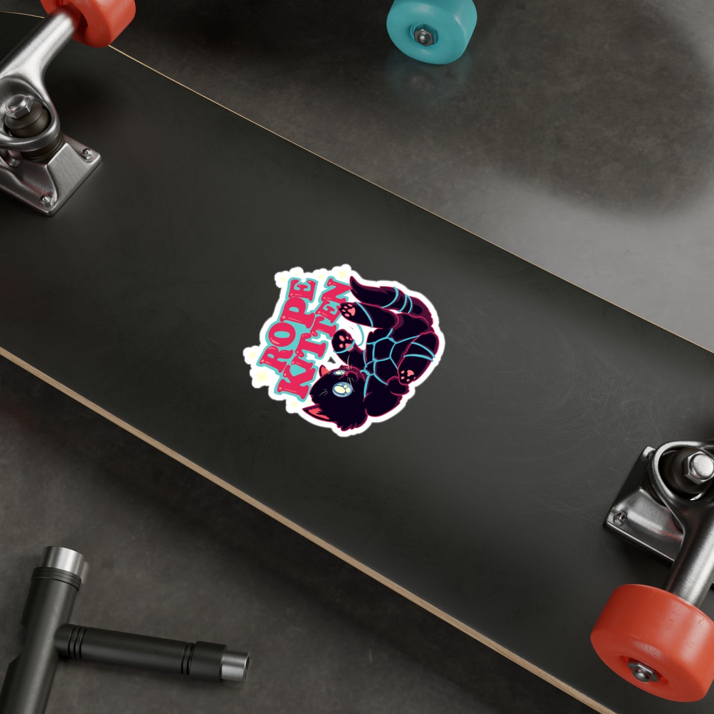 Rope Kitten Kiss-Cut Vinyl Decal
