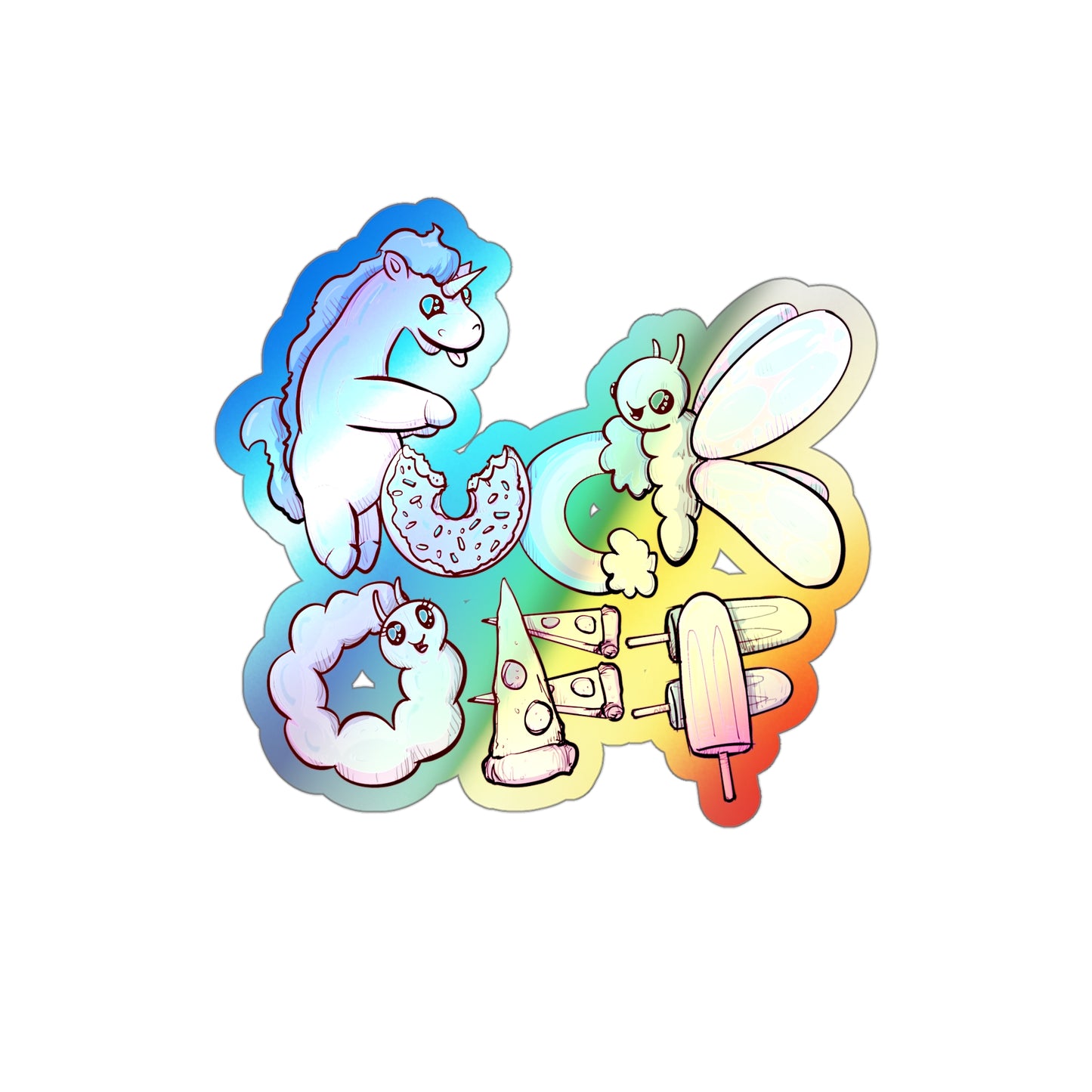 Majestic AF II Holographic Die-cut Stickers