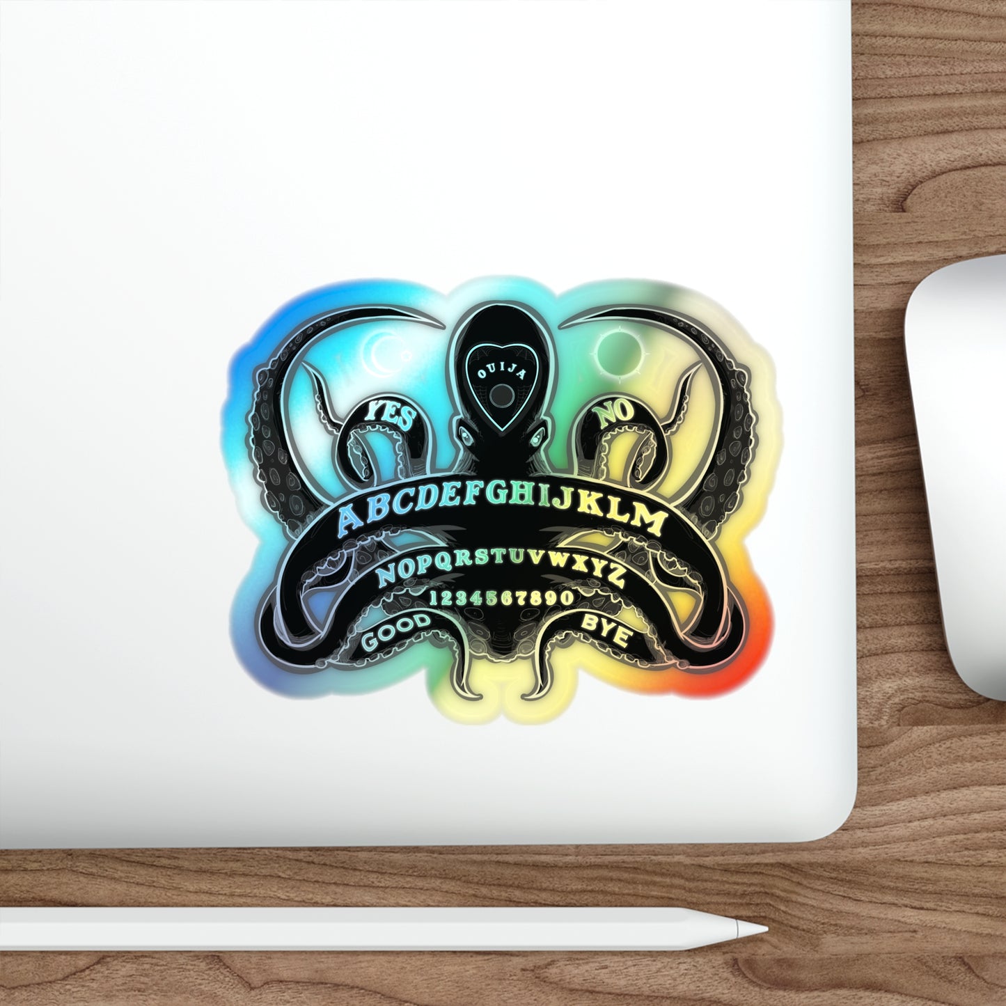 Ouija-Pus Holographic Die-cut Stickers
