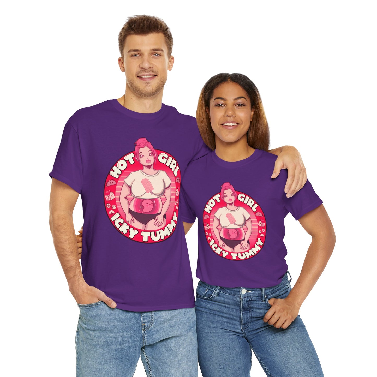 Hot Girl Icky Tummy Unisex Heavy Cotton Tee