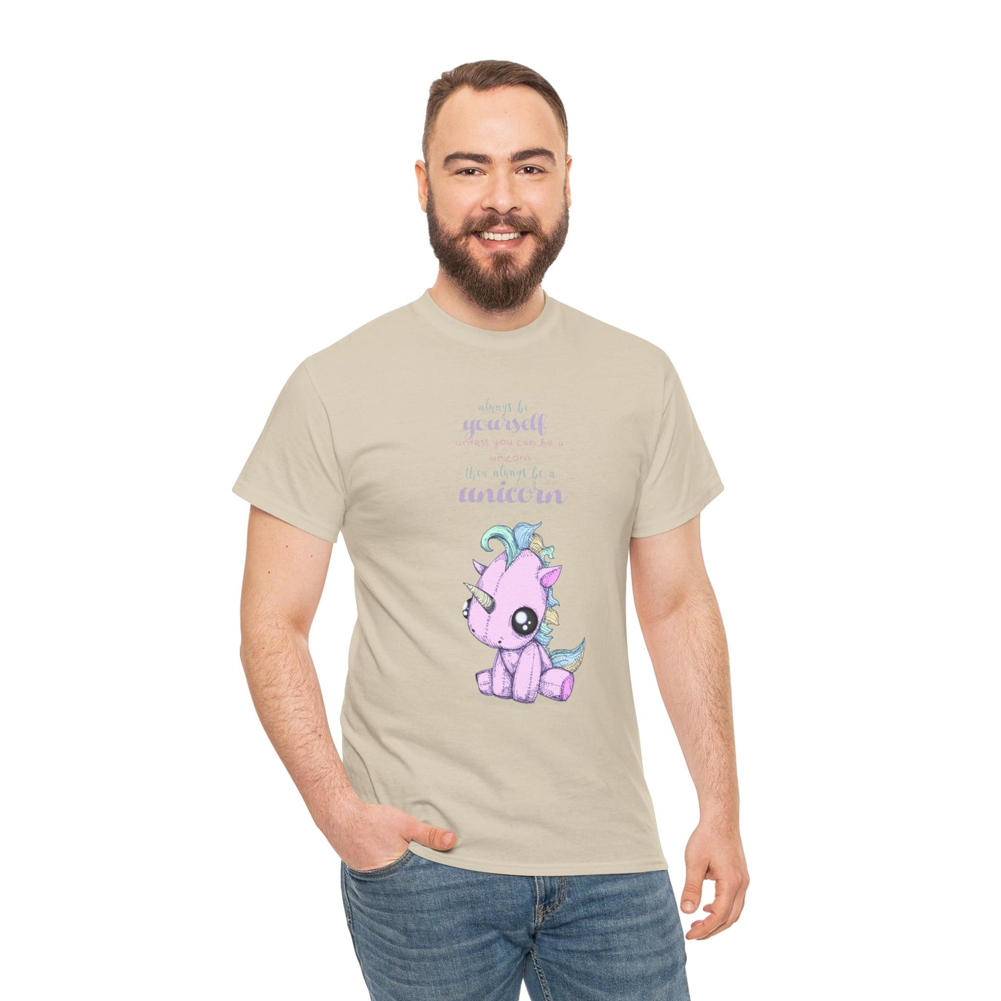 Be Yourself Unicorn Unisex Heavy Cotton Tee