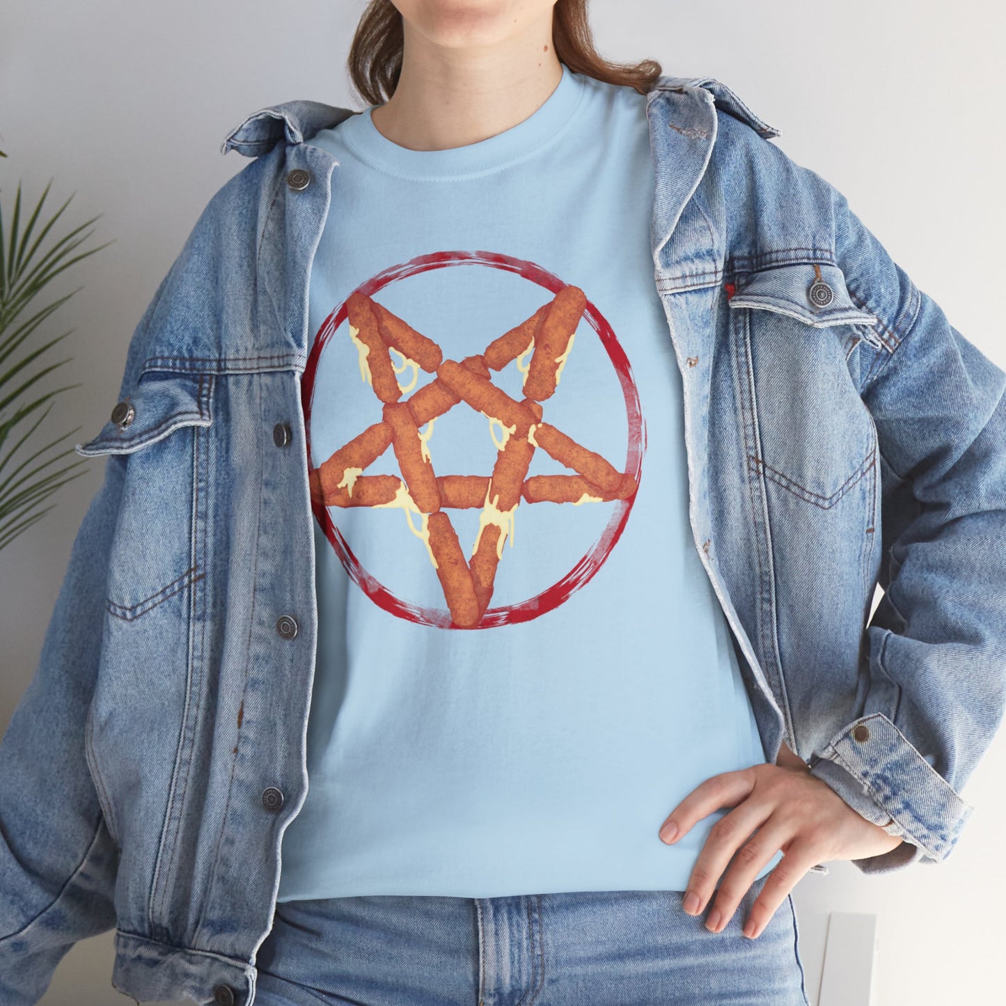 Mozzarella Stick Pentagram Unisex Heavy Cotton Tee