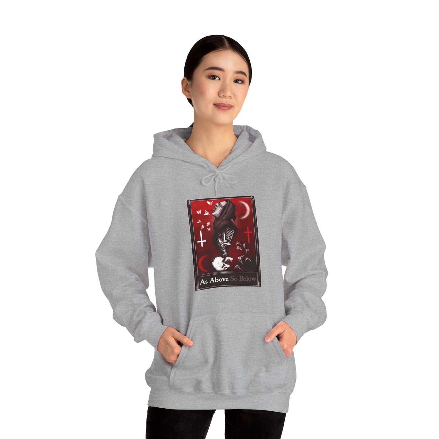 As Above So Below Tarot Unisex Heavy Blend Hooded Sweatshirt