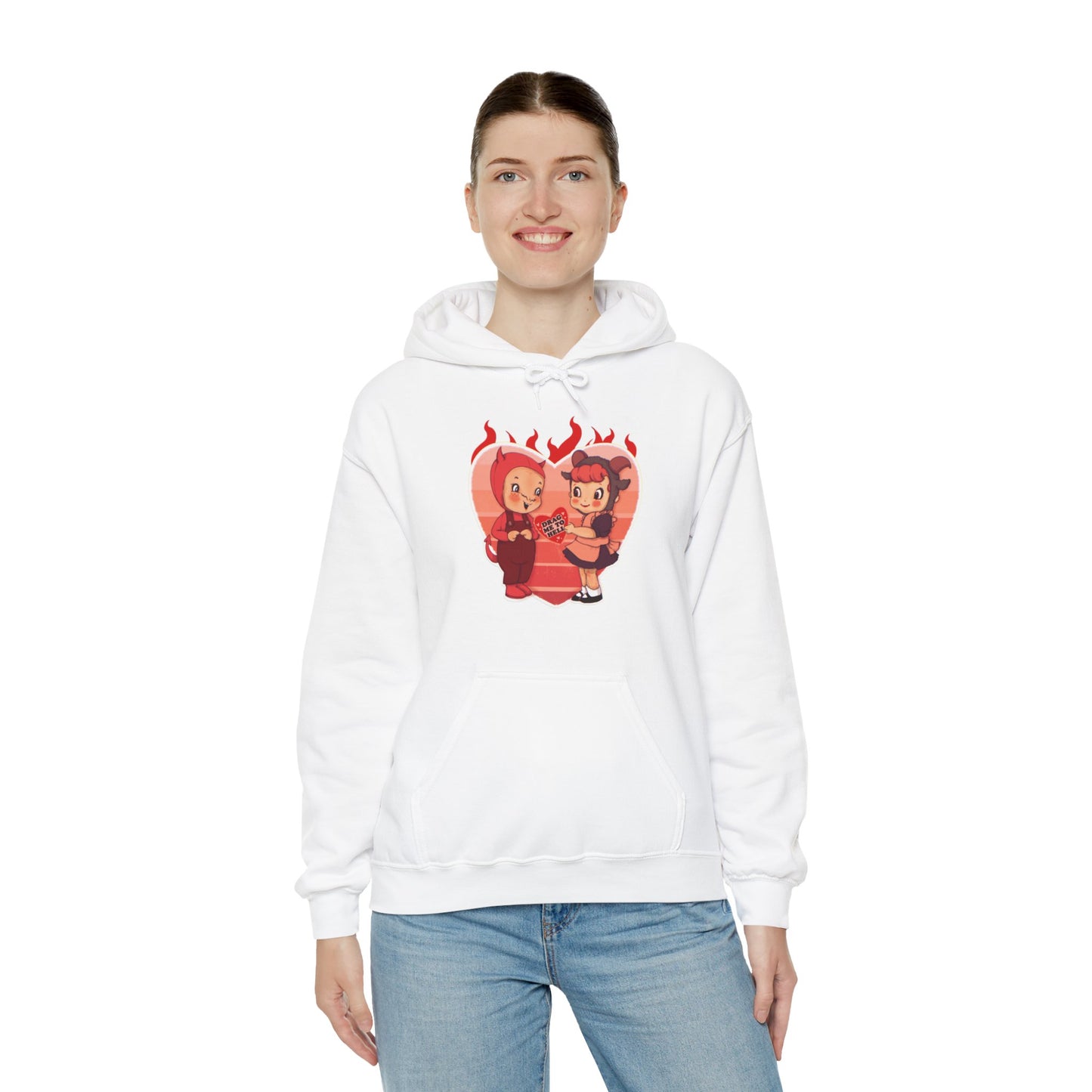 Love Is Hell Unisex Heavy Blend Hooded Sweatshirt