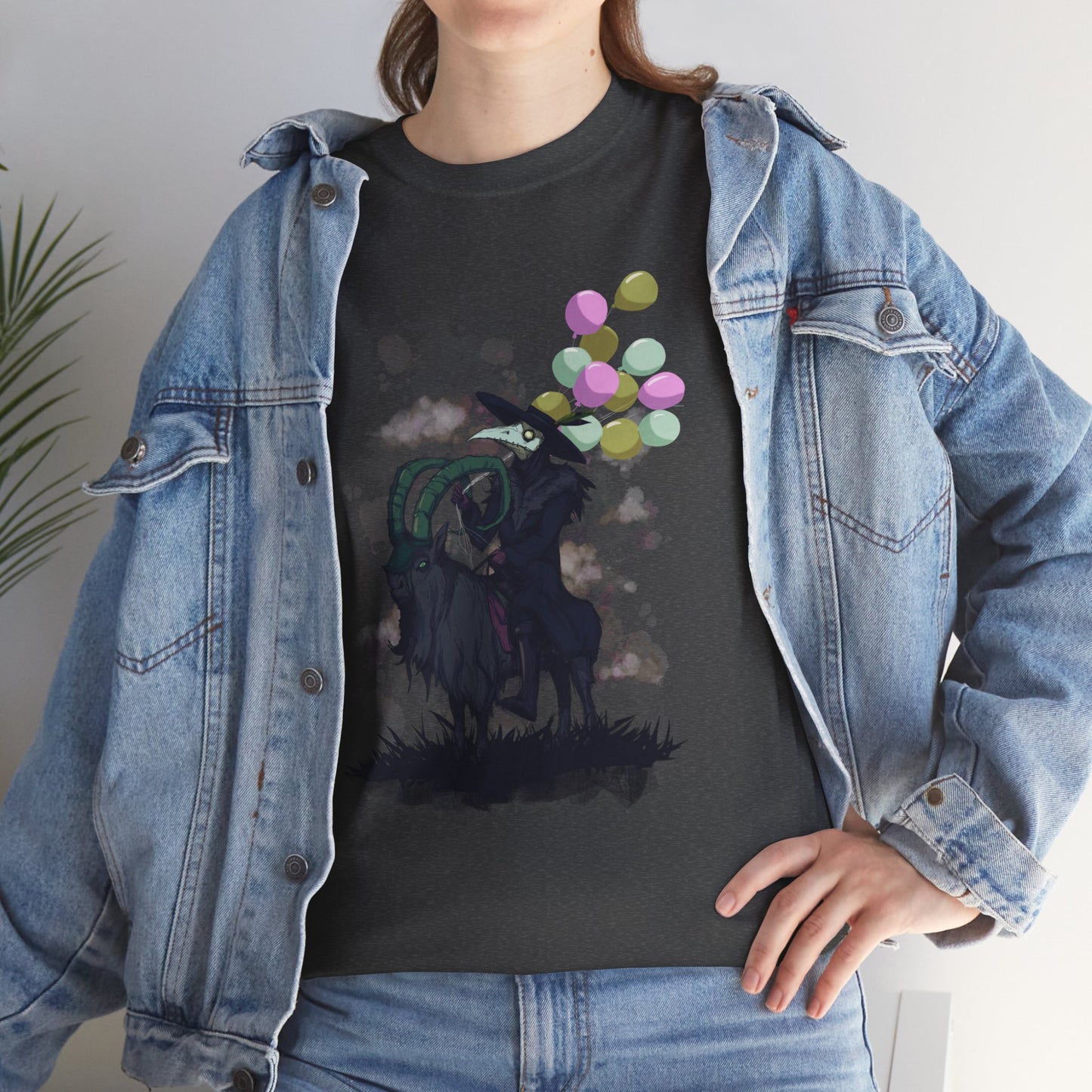 Plague Doctor Balloons Unisex Heavy Cotton Tee