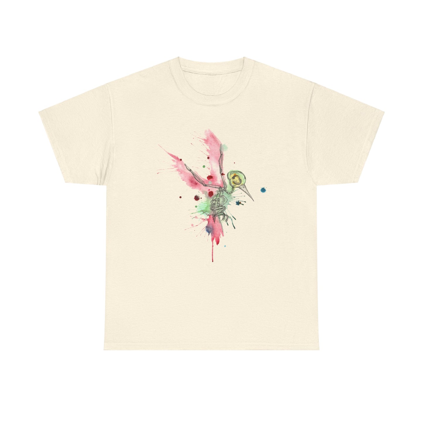 Hummingbird Skeleton Unisex Heavy Cotton Tee