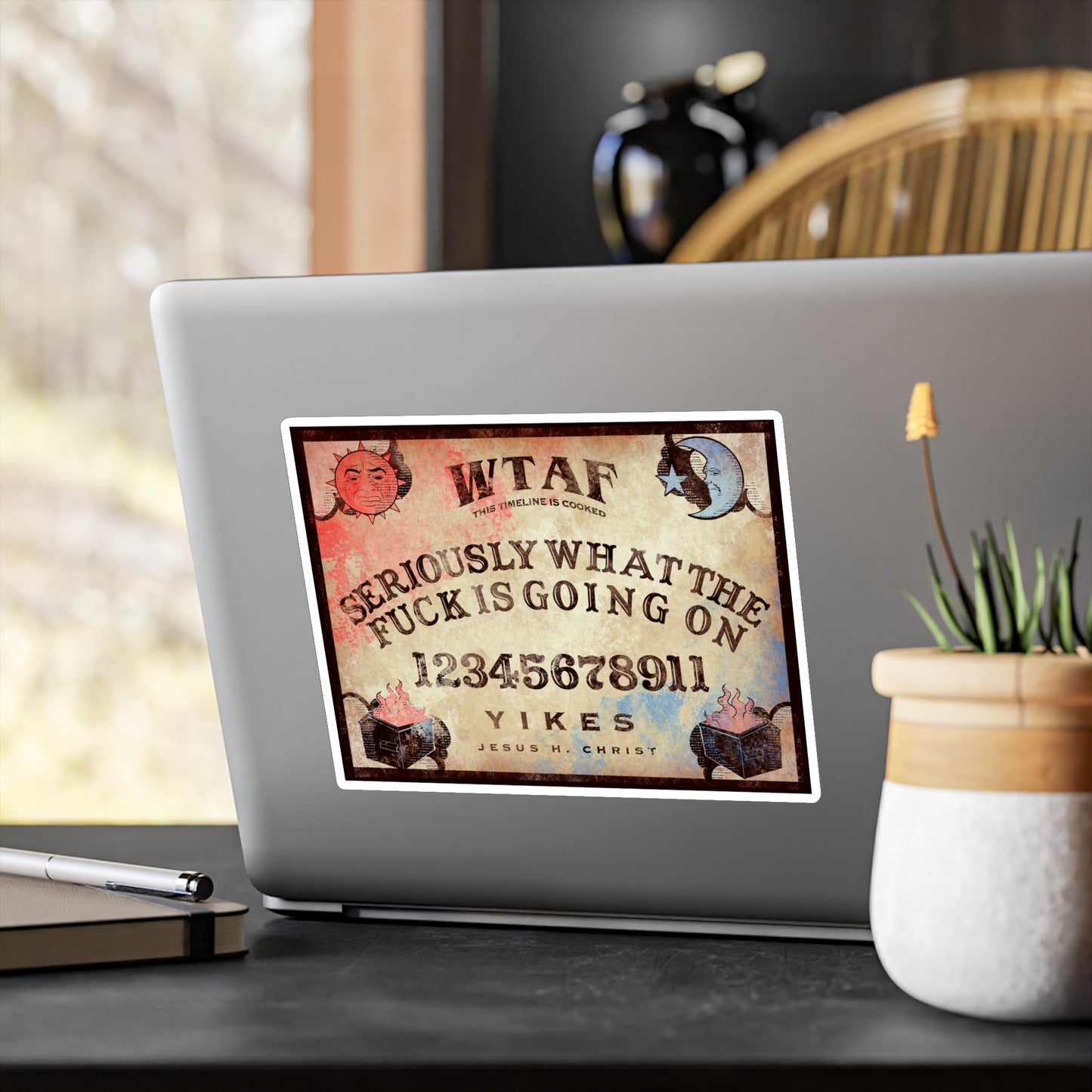 WTF Spirit Board Kiss-Cut Vinyl Decal