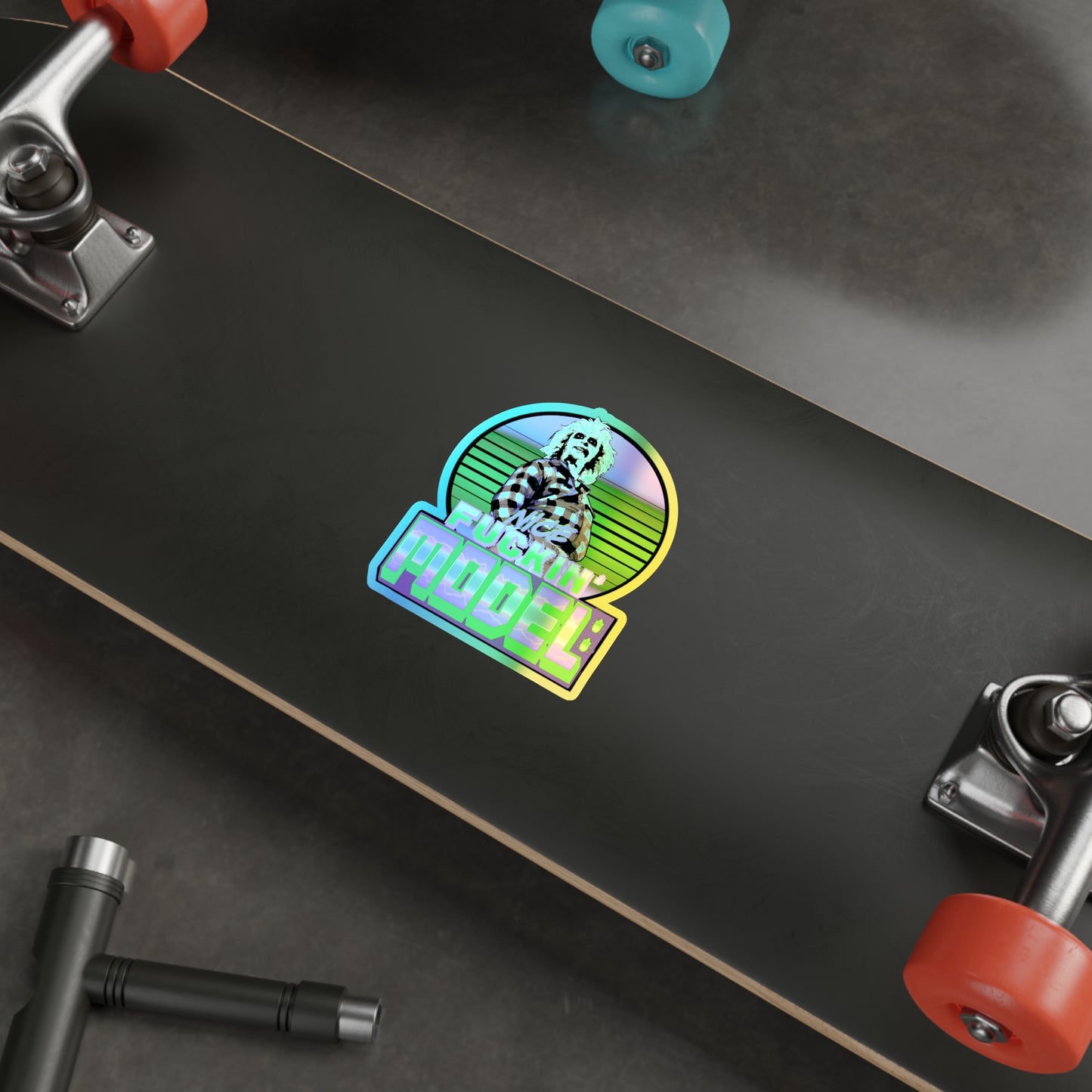 Nice Model Holographic Die-cut Stickers
