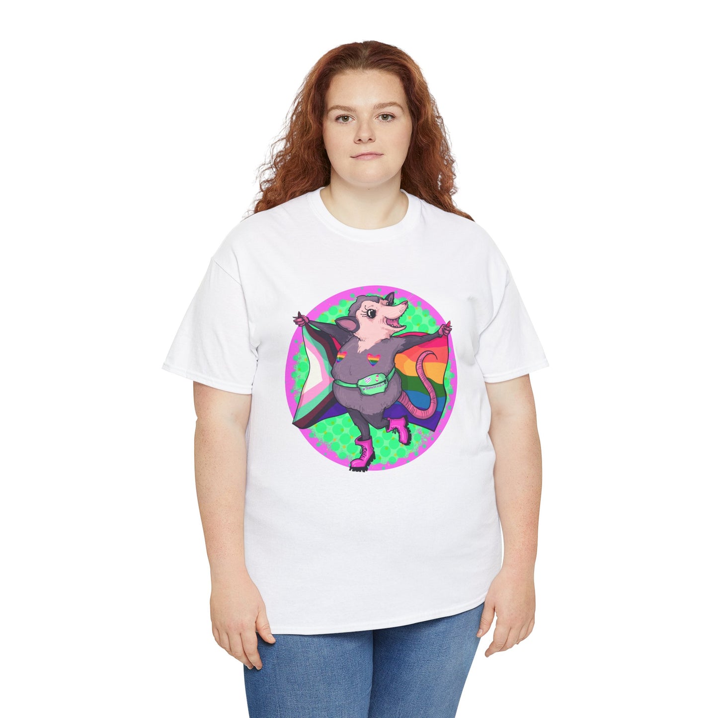Pride Opossum Unisex Heavy Cotton Tee