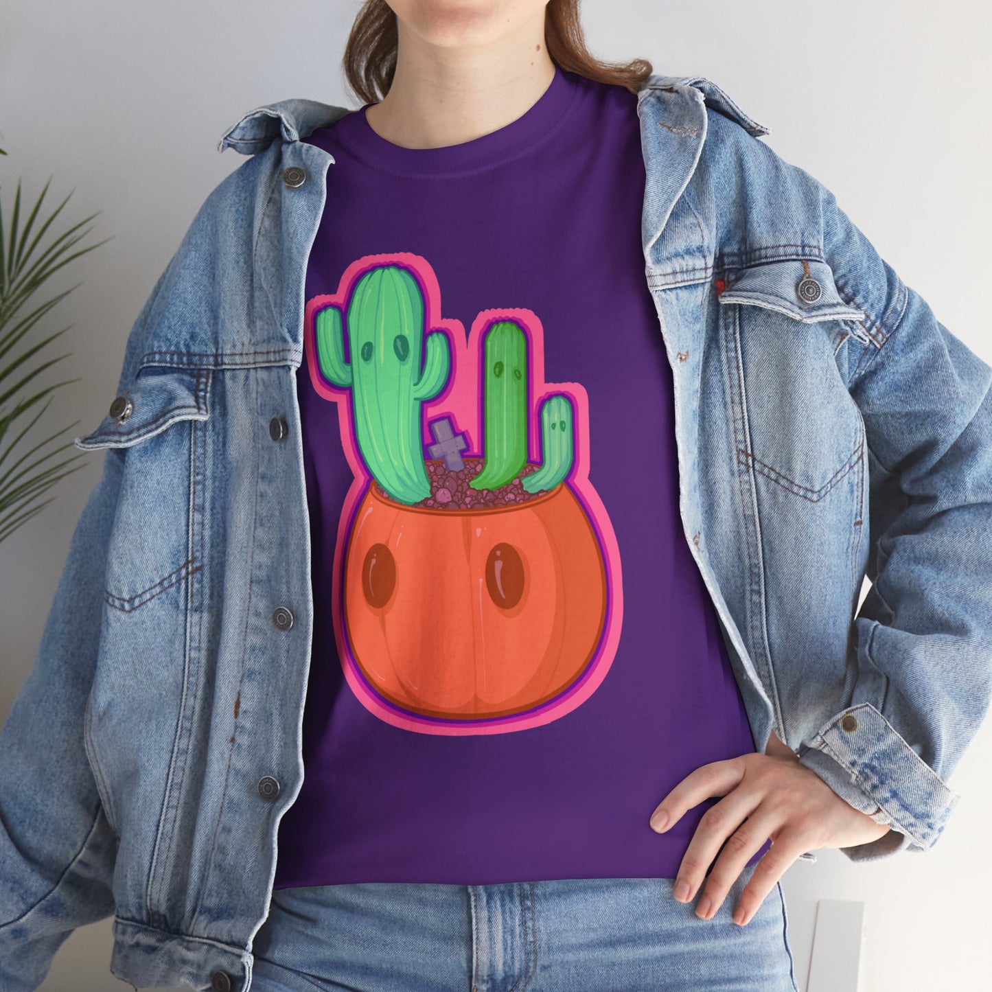 Spooky Succulent Unisex Heavy Cotton Tee