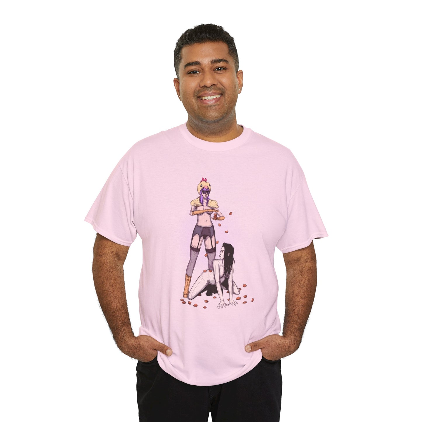 Chicken Nugget Rain Unisex Heavy Cotton Tee