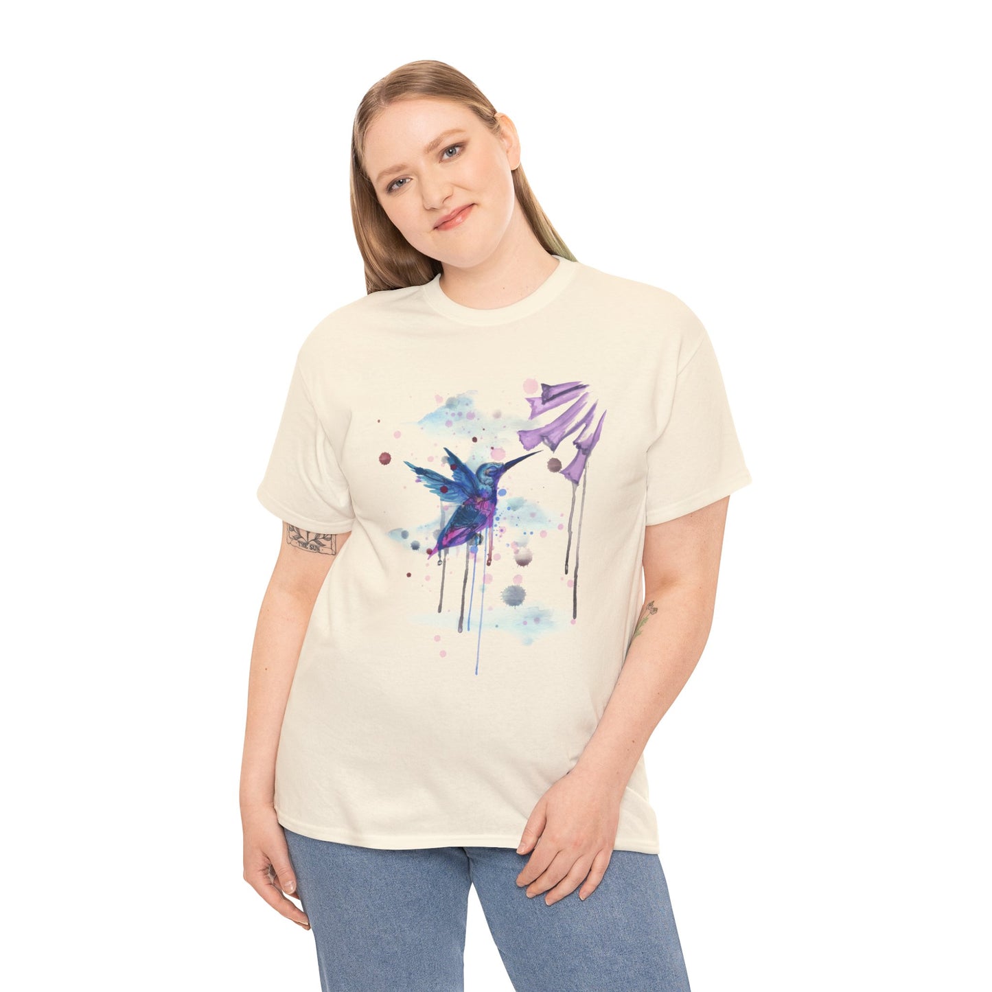 Hummingbird Skeleton Unisex Heavy Cotton Tee