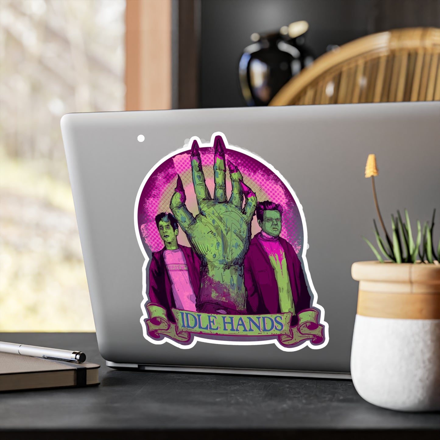 Idle Hands Kiss-Cut Vinyl Decal