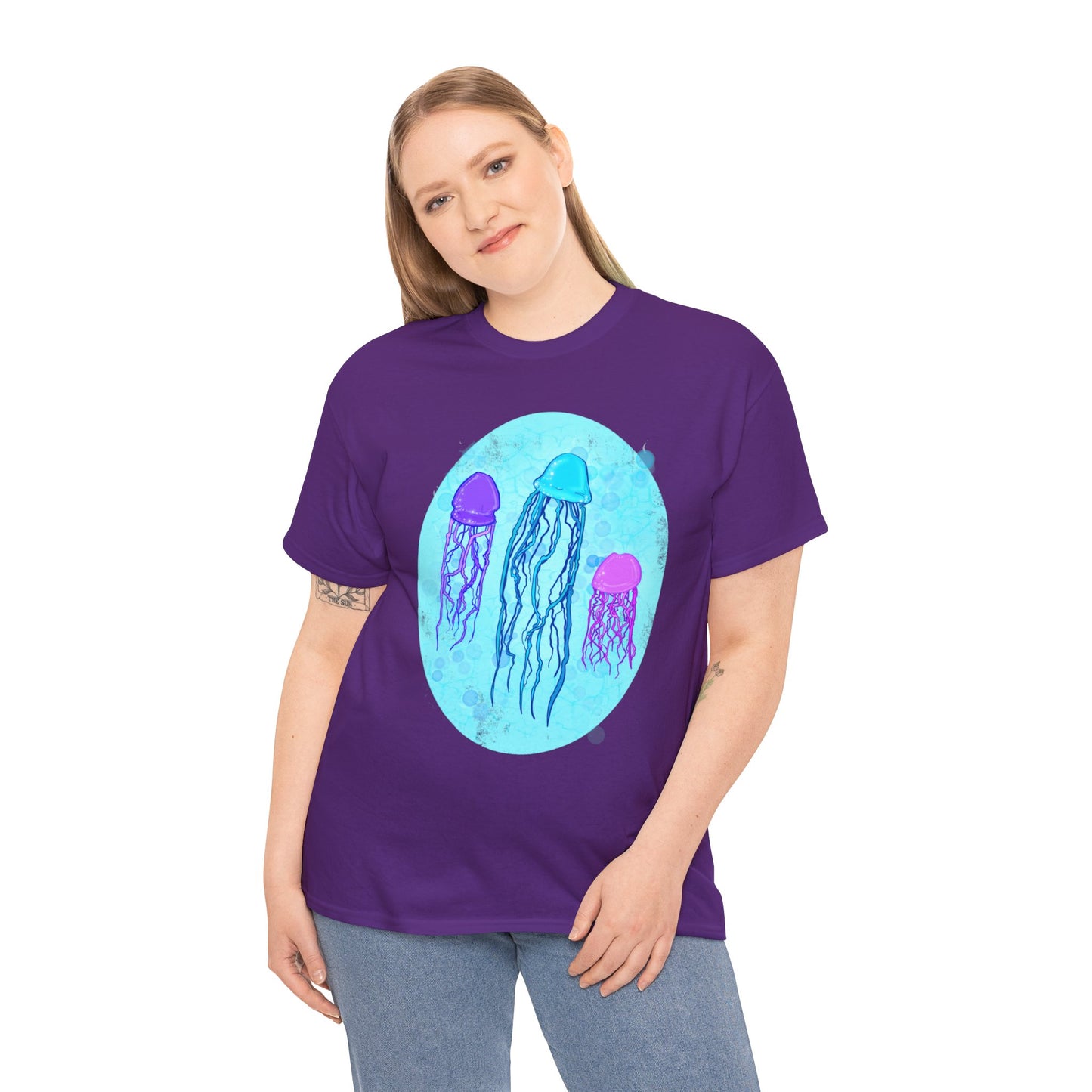 Jellyfish Varieties Unisex Heavy Cotton Tee