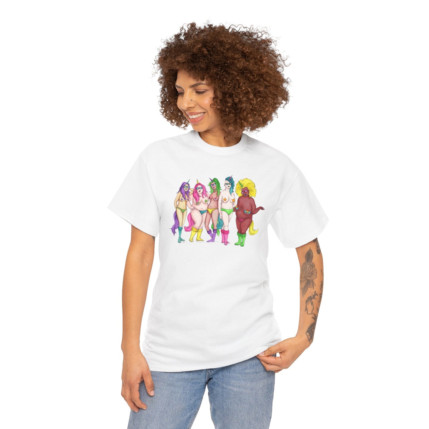 Unicorns Unisex Heavy Cotton Tee