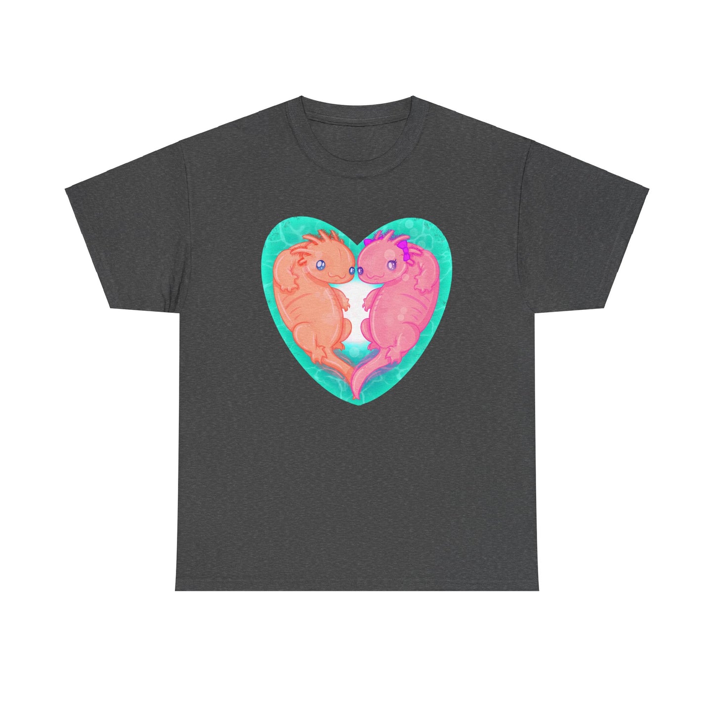 Axolotls In Love Unisex Heavy Cotton Tee