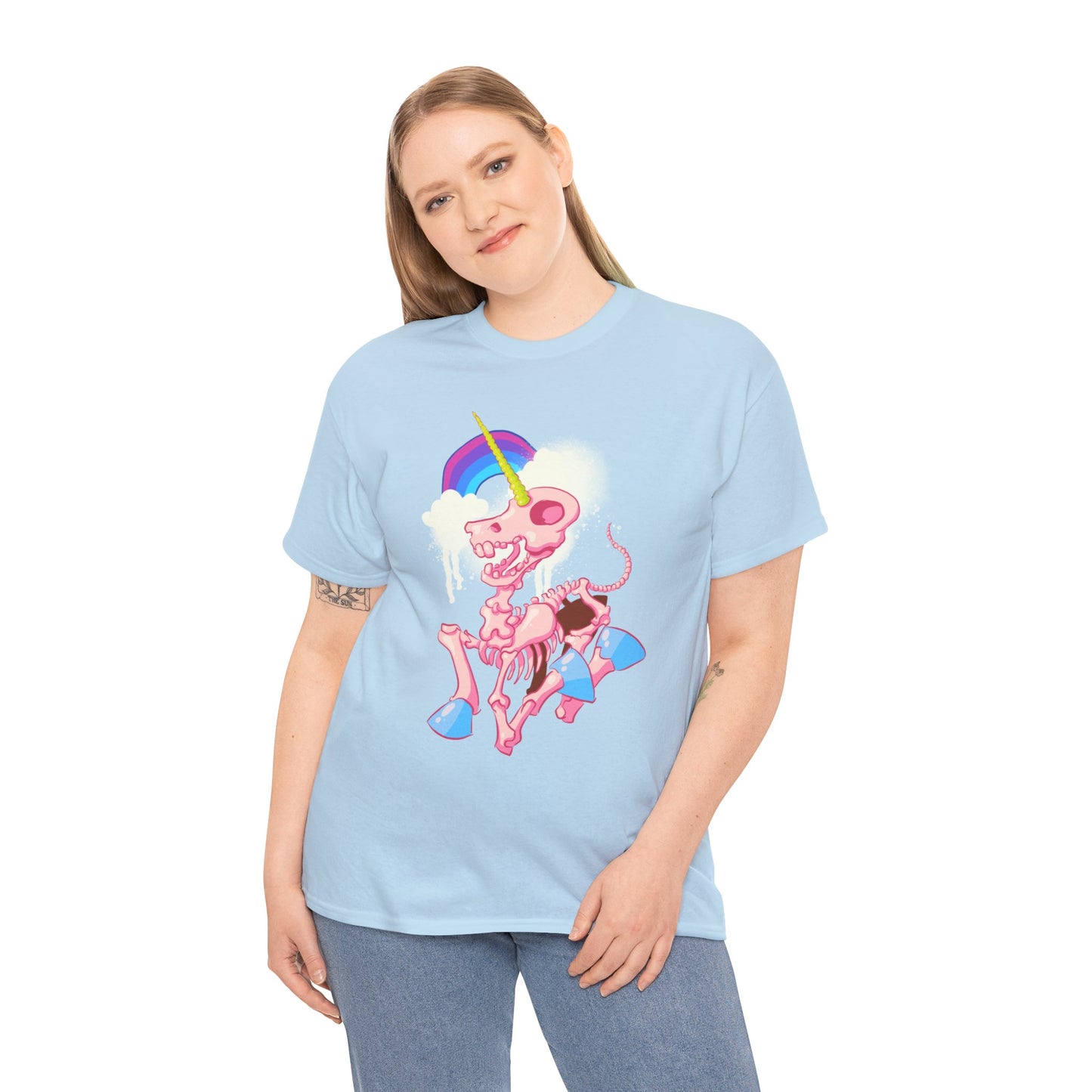Unicorn Skeleton 2 Unisex Heavy Cotton Tee