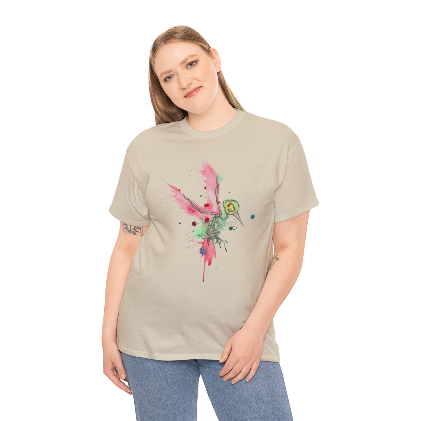 Hummingbird Skeleton Unisex Heavy Cotton Tee