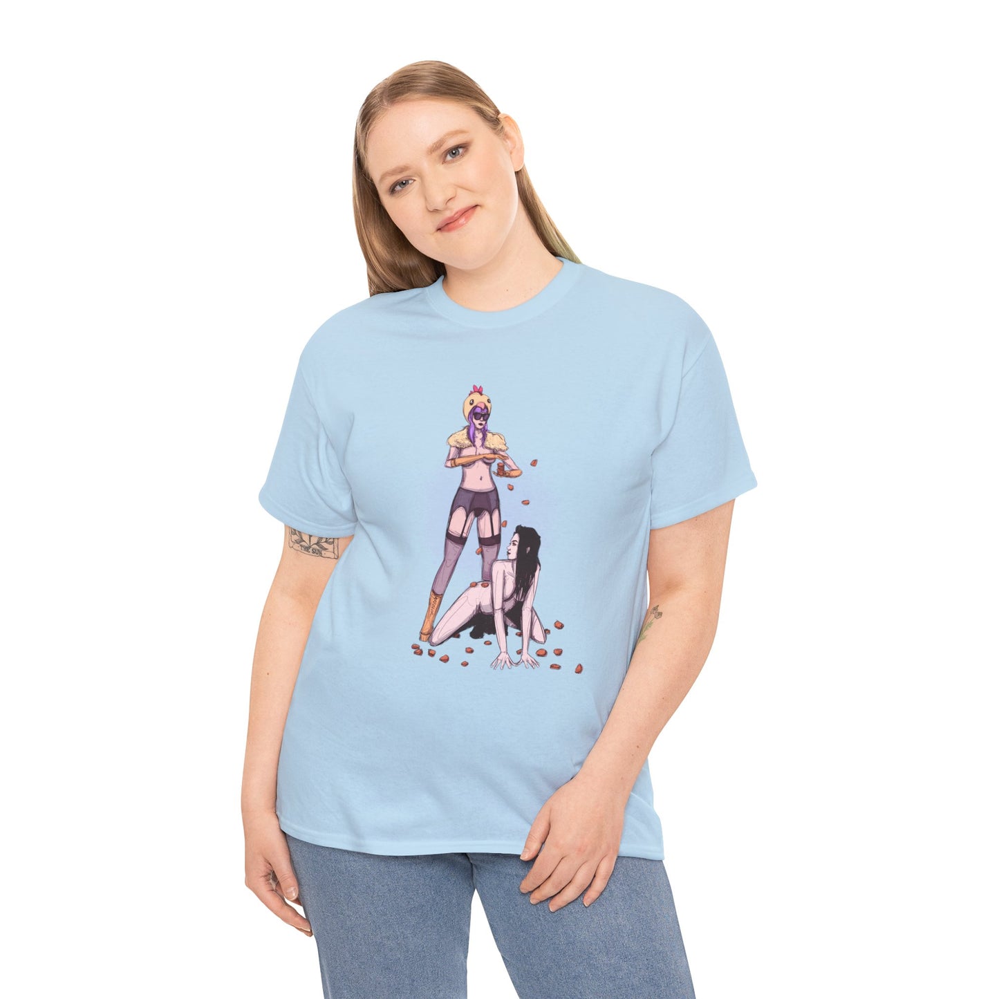 Chicken Nugget Rain Unisex Heavy Cotton Tee